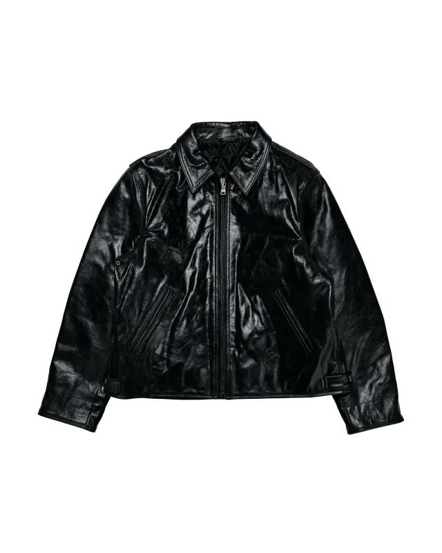 Stüssy Garage Jacket Leather Black made by Stussy