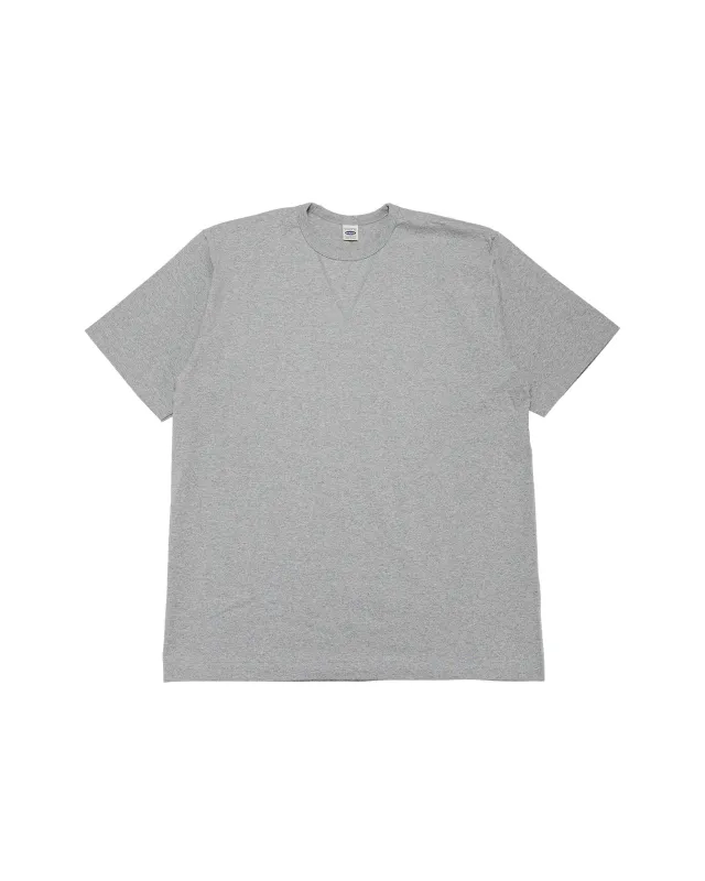 Denime Lot. 275 Front V Crew Neck T-Shirt Solid Color Heather Gray made by Warehouse