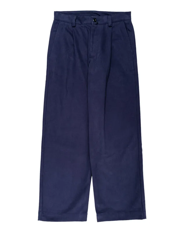 Conkers Scots Pants Heavy Peached Cotton French Navy made by Conkers