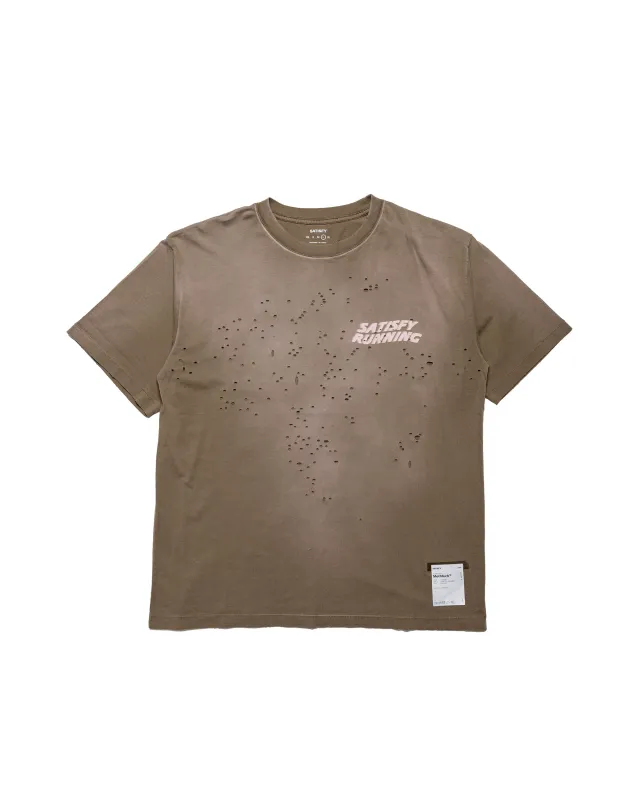 SATISFY MothTech T-Shirt Sun Bleached Rain Drum made by Satisfy Running
