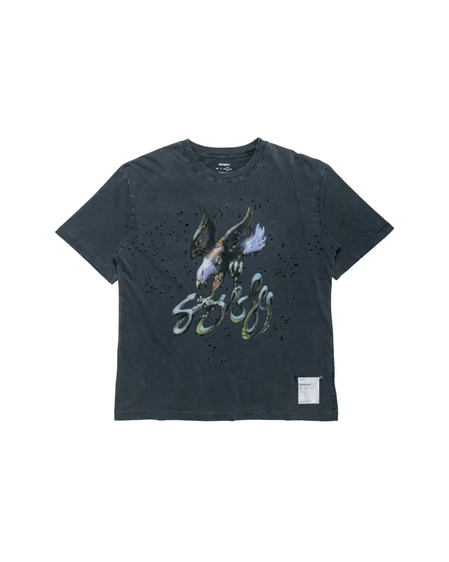 SATISFY MothTech T-Shirt Aged Black Eagle made by Satisfy Running