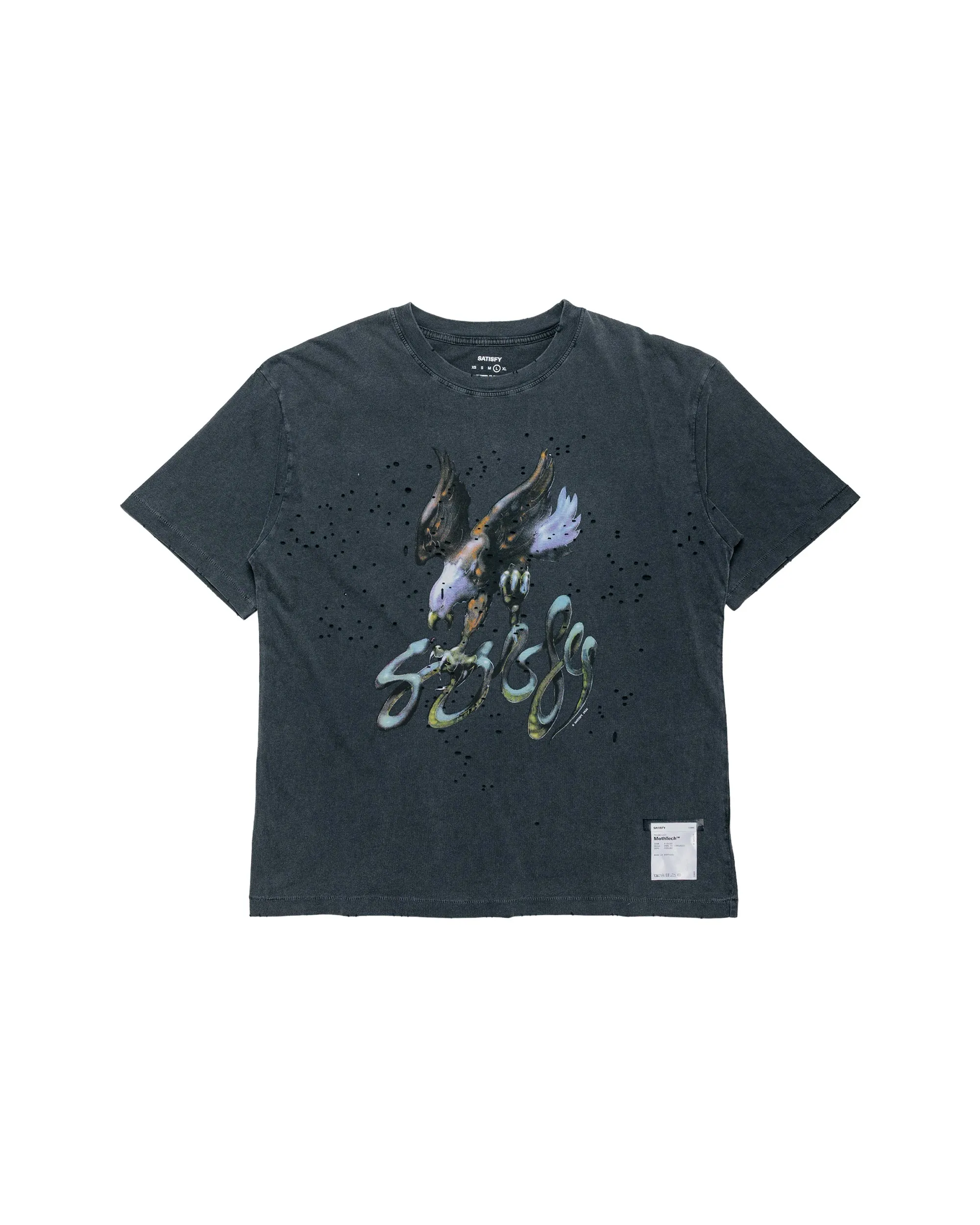 SATISFY MothTech T-Shirt Aged Black Eagle sold by Lost & Found