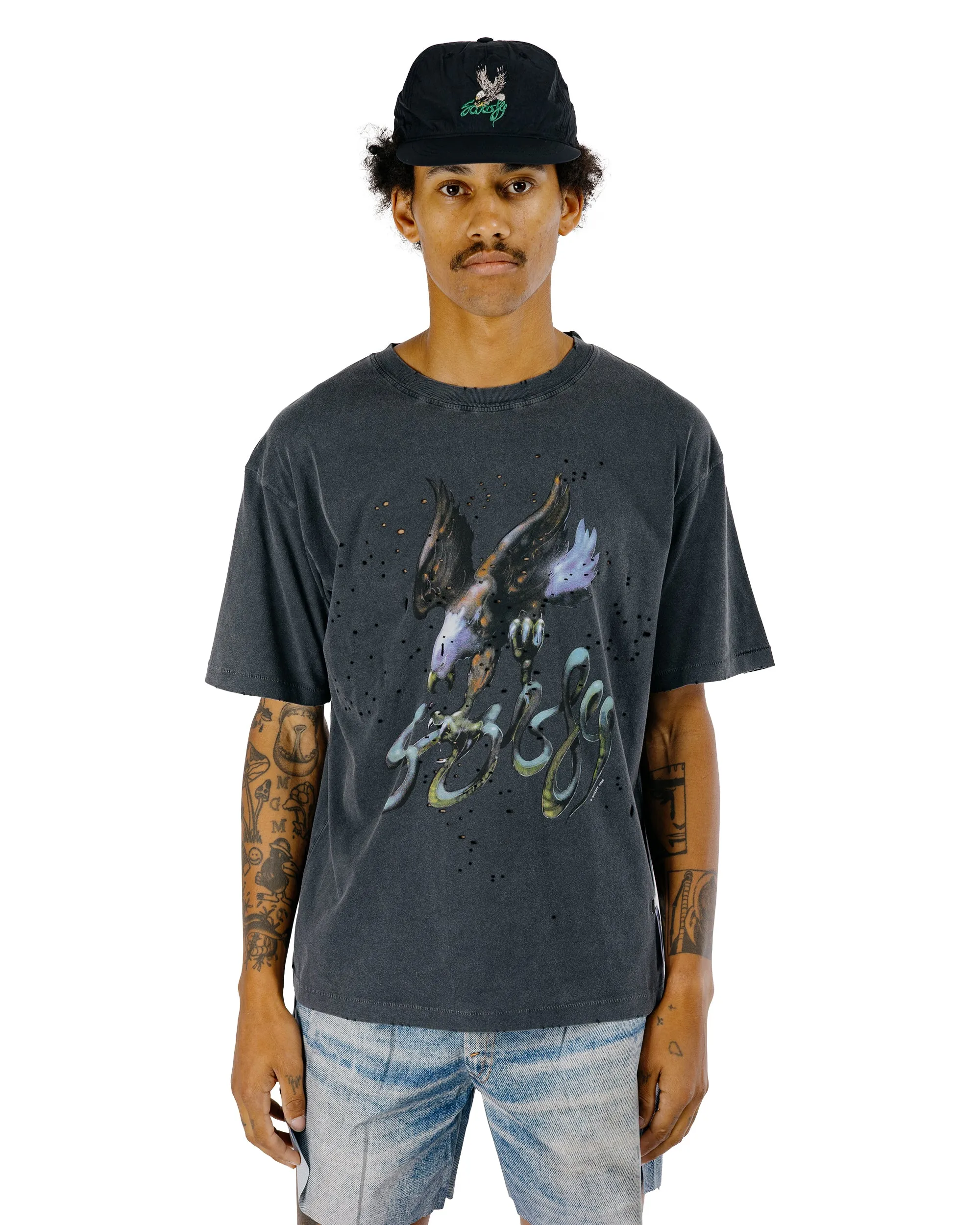 SATISFY MothTech T-Shirt Aged Black Eagle sold by Lost & Found product image thumbnail 2