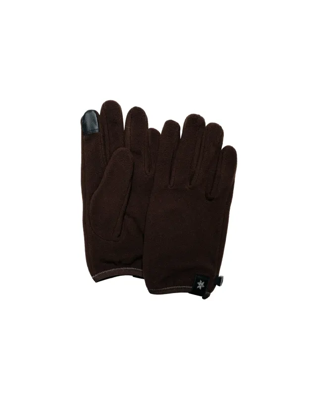 Goldwin POLARTEC Wind Pro Gloves Jet Brown made by Goldwin