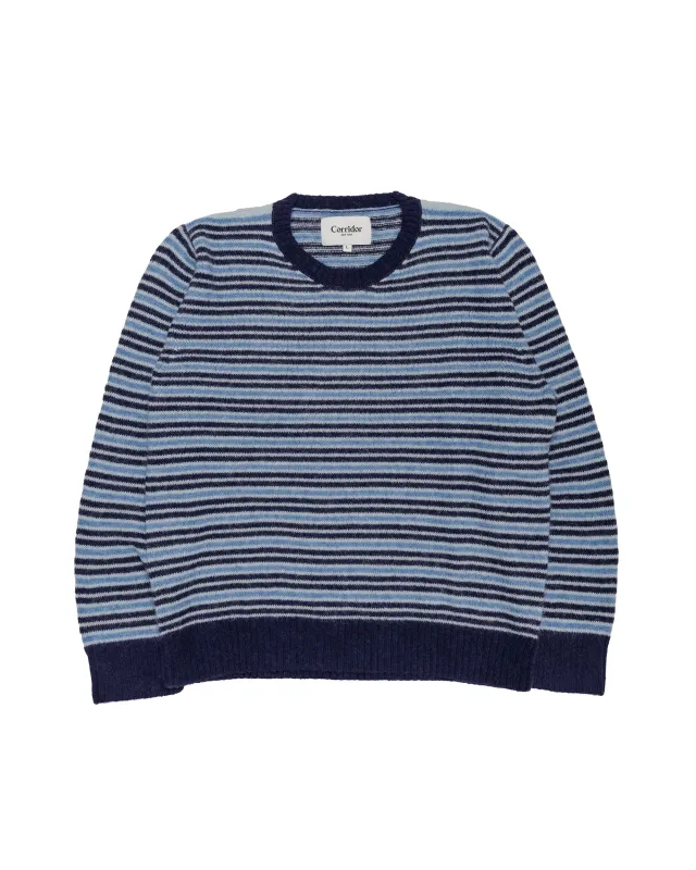 Corridor Reggie Stripe Crewneck Blue made by Corridor