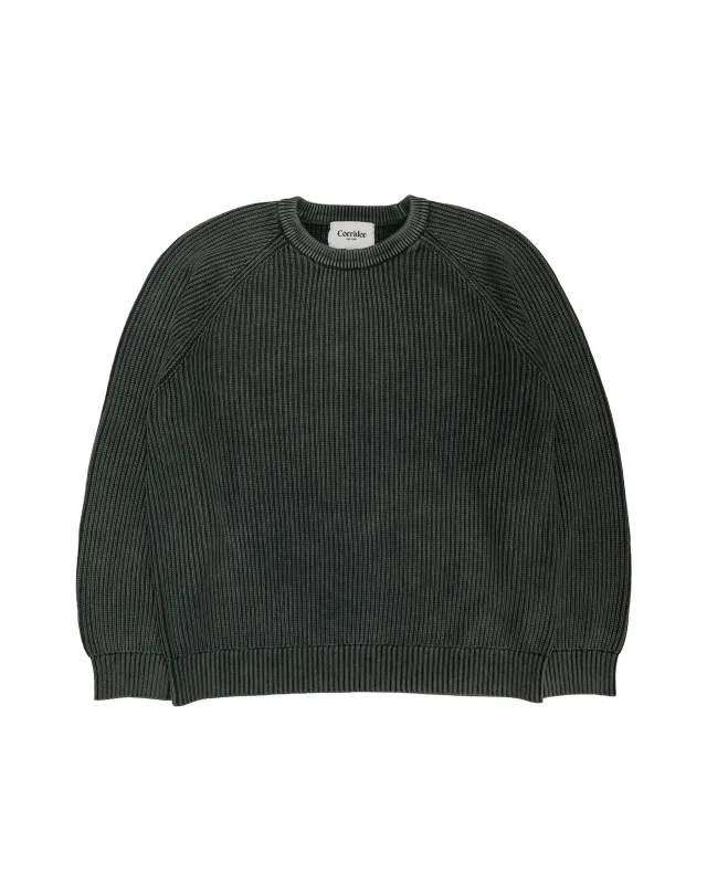 Corridor Washed Cotton Crewneck Grey made by Corridor
