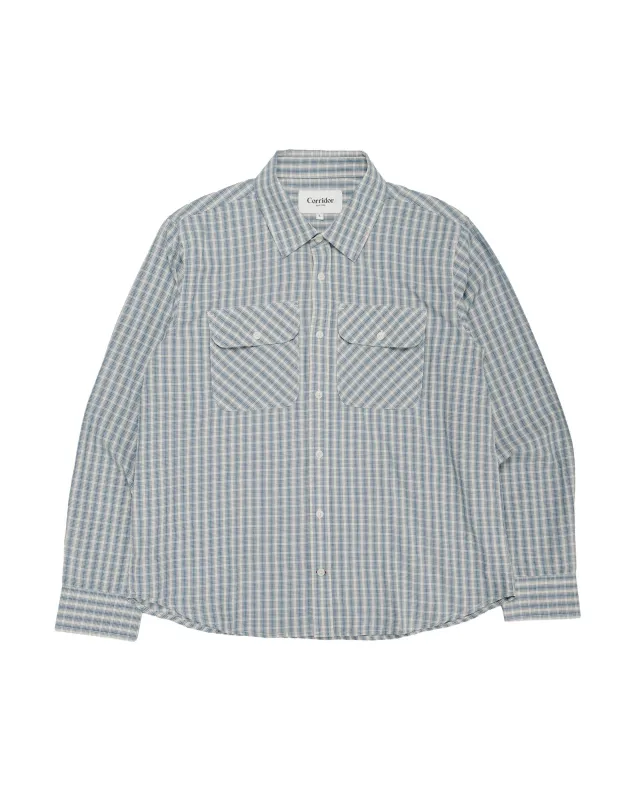 Corridor Americana Check LS Blue made by Corridor