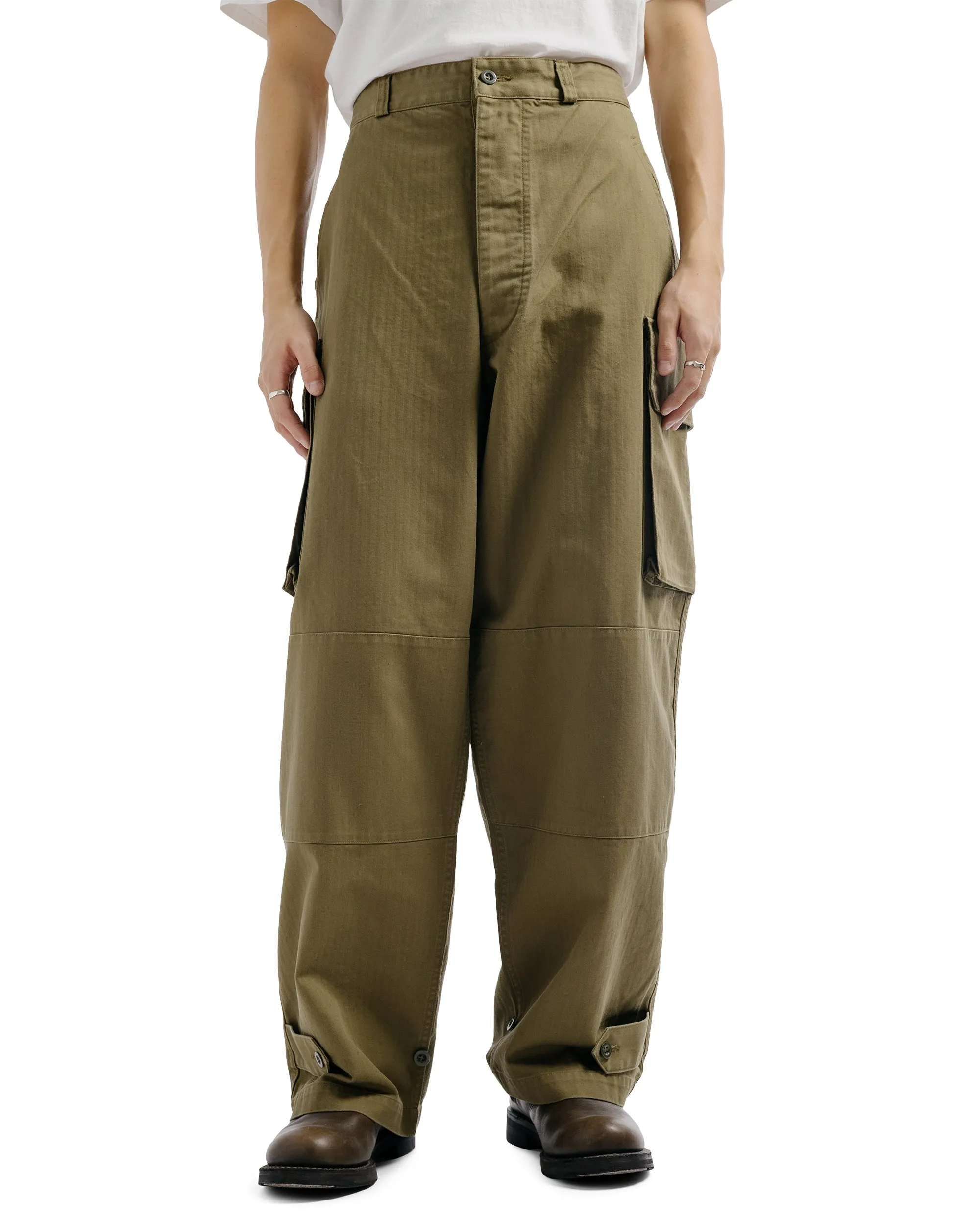 CIOTA Herringbone M-47 Field Pants Dark Olive sold by Lost & Found product image thumbnail 2