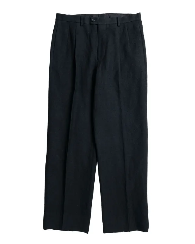 KAPTAIN SUNSHINE Wool Hemp Mesh Neutral Trousers Black made by Kaptain Sunshine