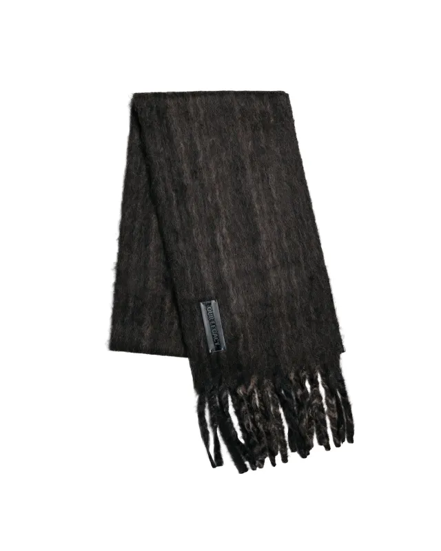 Our Legacy Estate Scarf Choco Pressed Wave Alpaca made by Our Legacy