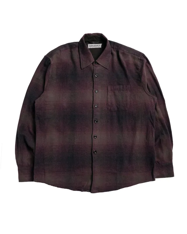 Our Legacy Above Shirt Cordial Dusk Check Grain Weave made by Our Legacy