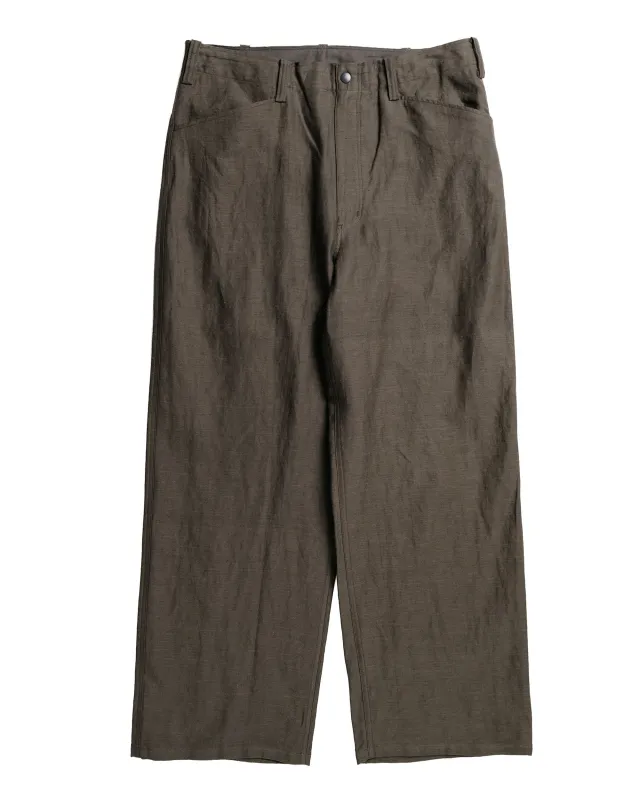 marka Type Ben Work Pants Wool Linen Moleskin Olive made by MARKAWARE