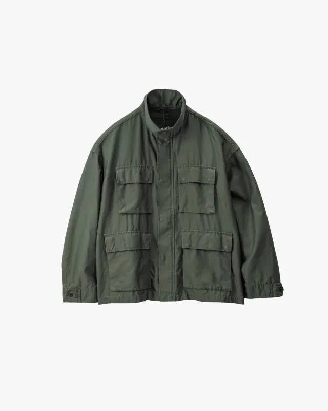 Cotton Cupro Back Satin Military Jacket sold by Graphpaper