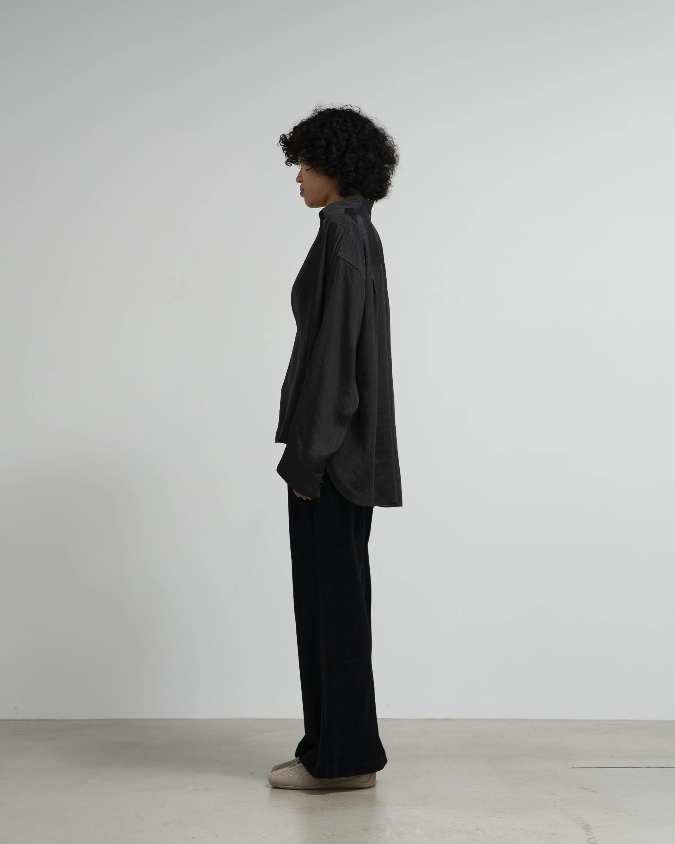 Cupro Striped Skipper Blouse sold by Graphpaper product image thumbnail 4