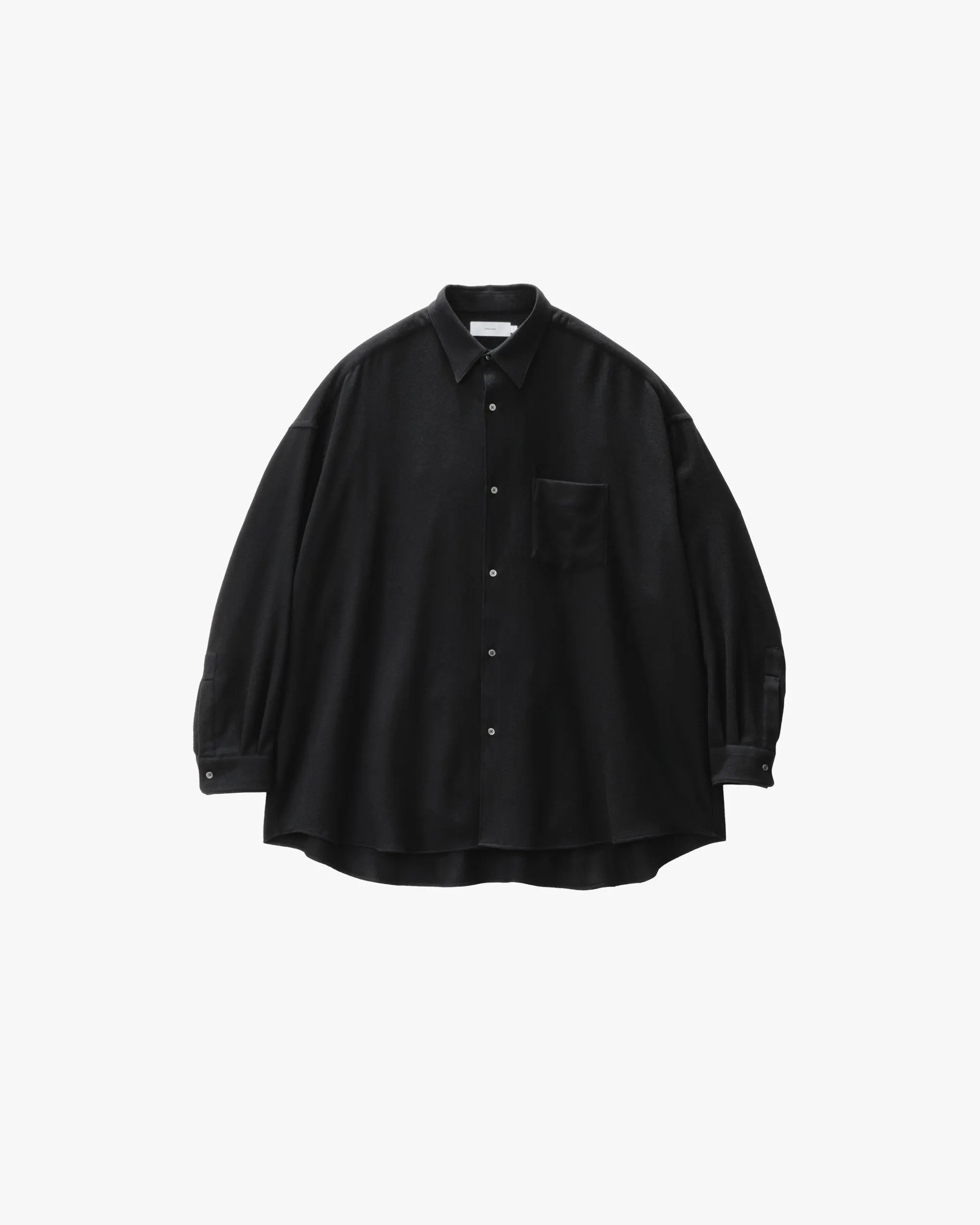 Extra Fine Wool Viyella Oversized Regular Collar Shirt sold by Graphpaper product image thumbnail 3