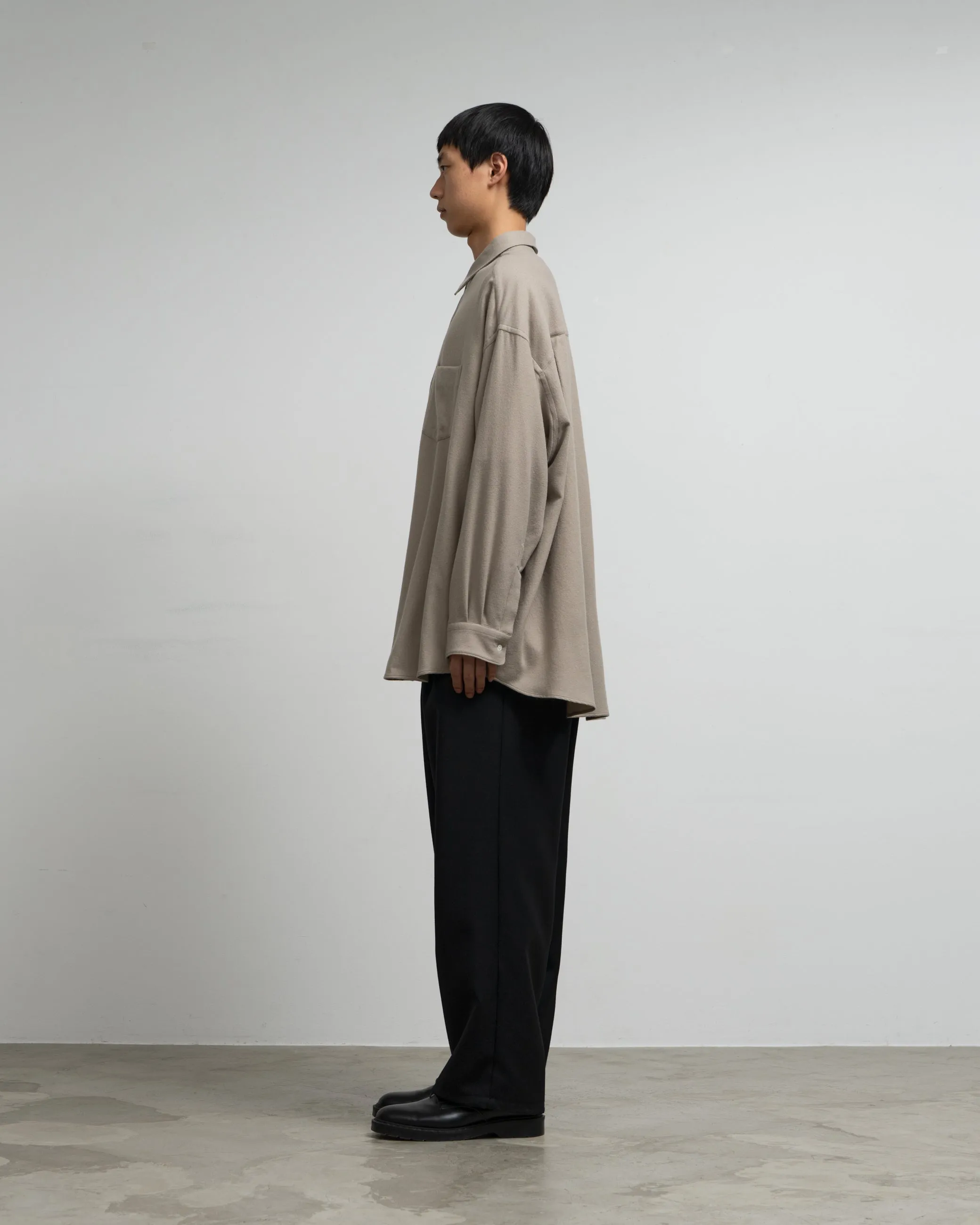 Extra Fine Wool Viyella Oversized Regular Collar Shirt sold by Graphpaper product image thumbnail 5