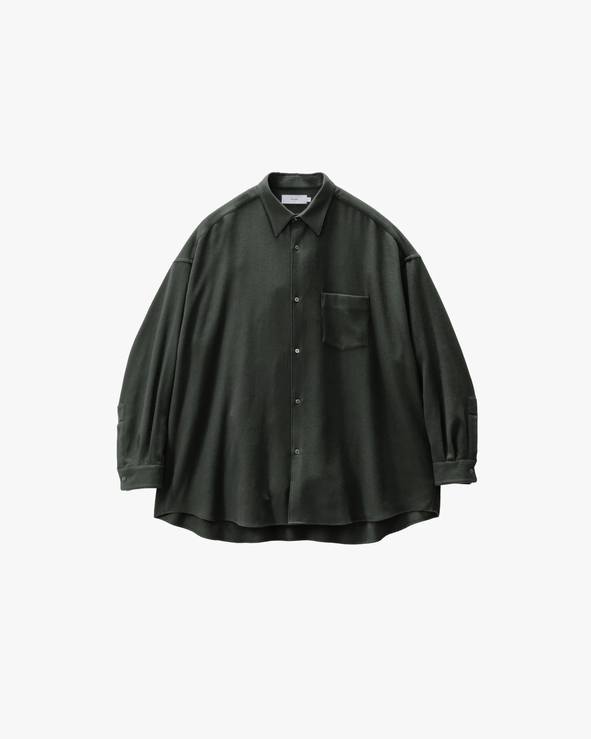 Extra Fine Wool Viyella Oversized Regular Collar Shirt sold by Graphpaper product image thumbnail 2