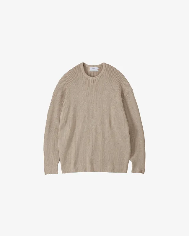 Linen Solotex Loose Rib Crew Neck sold by Graphpaper