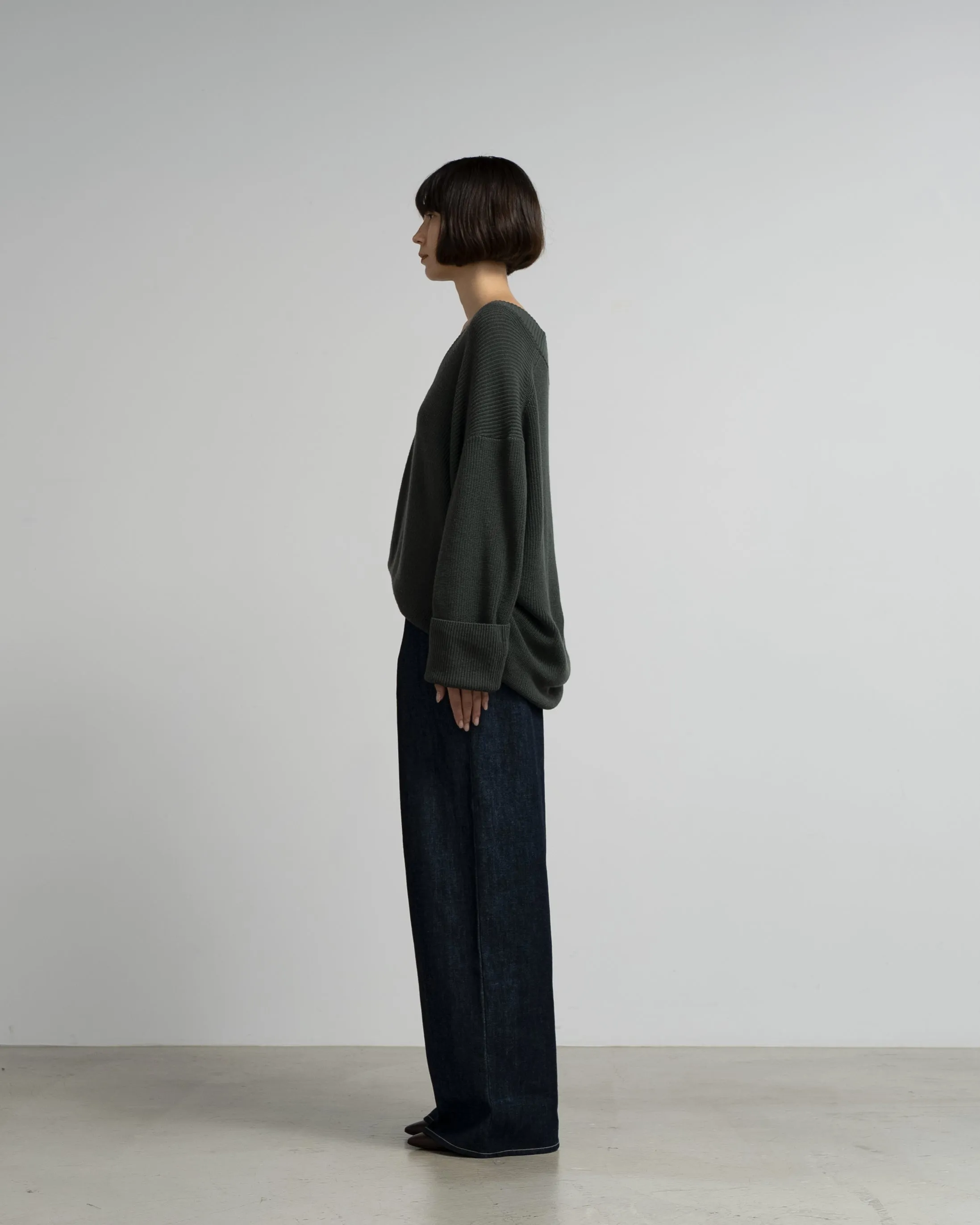 Mercerized Fine Wool Oversized V Neck Knit sold by Graphpaper product image thumbnail 5