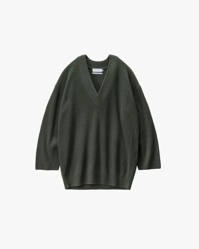 Mercerized Fine Wool Oversized V Neck Knit sold by Graphpaper