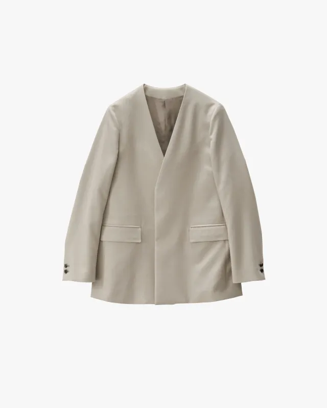 Scale Off Flannel Collarless Long Jacket sold by Graphpaper