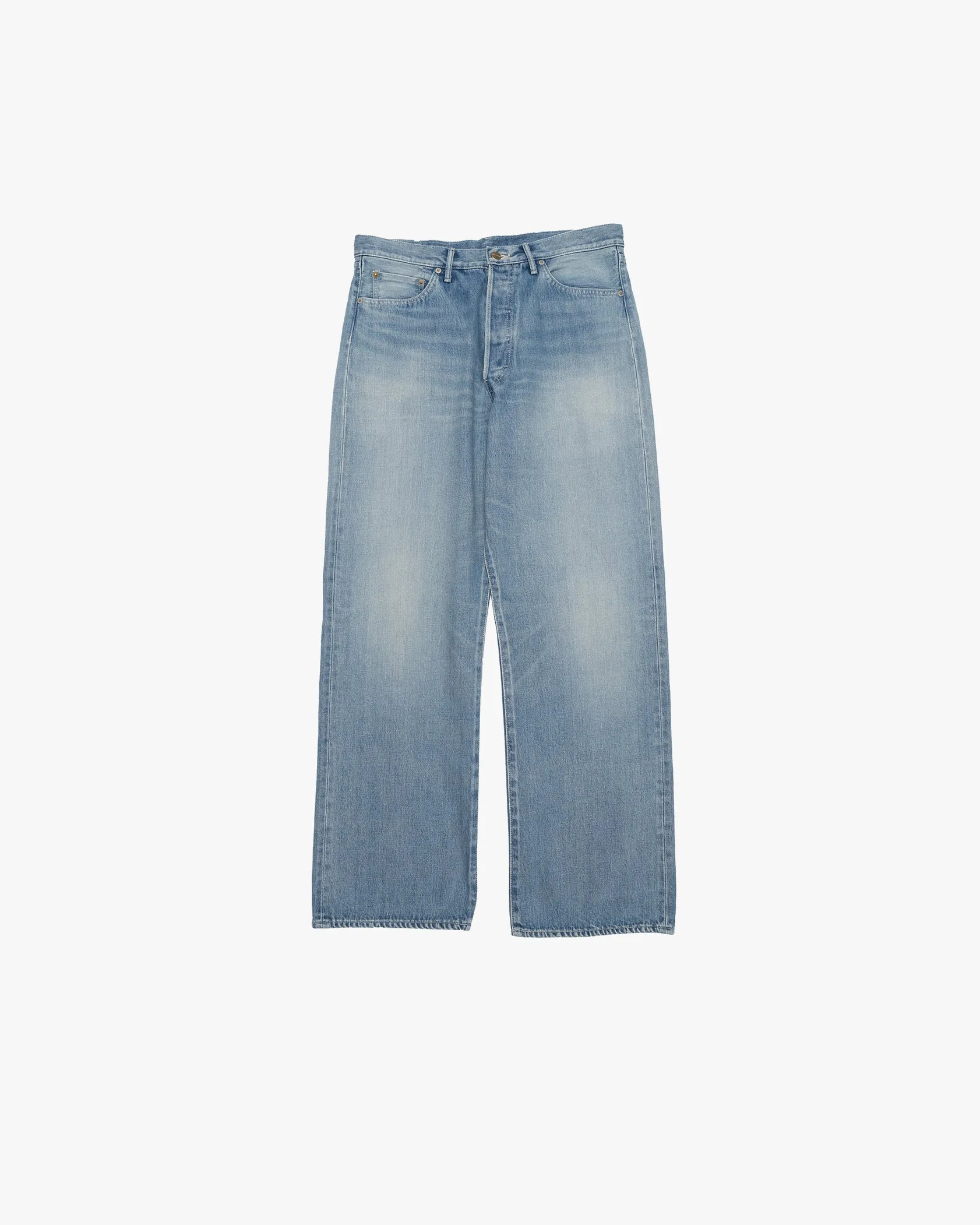 Selvage Denim Five Pocket Wide Straight Pants -LIGHT FADE- sold by Graphpaper product image thumbnail 2