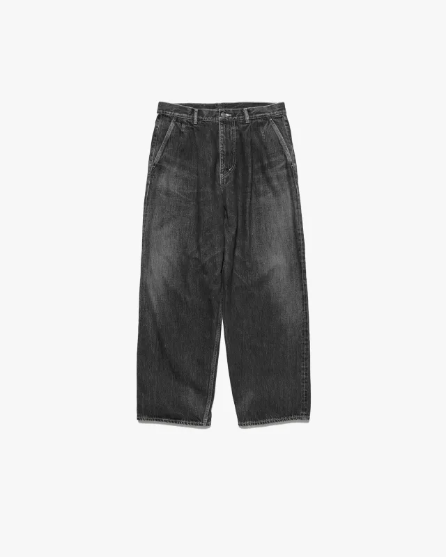 Selvage Denim Two Tuck Pants -DARK FADE- sold by Graphpaper