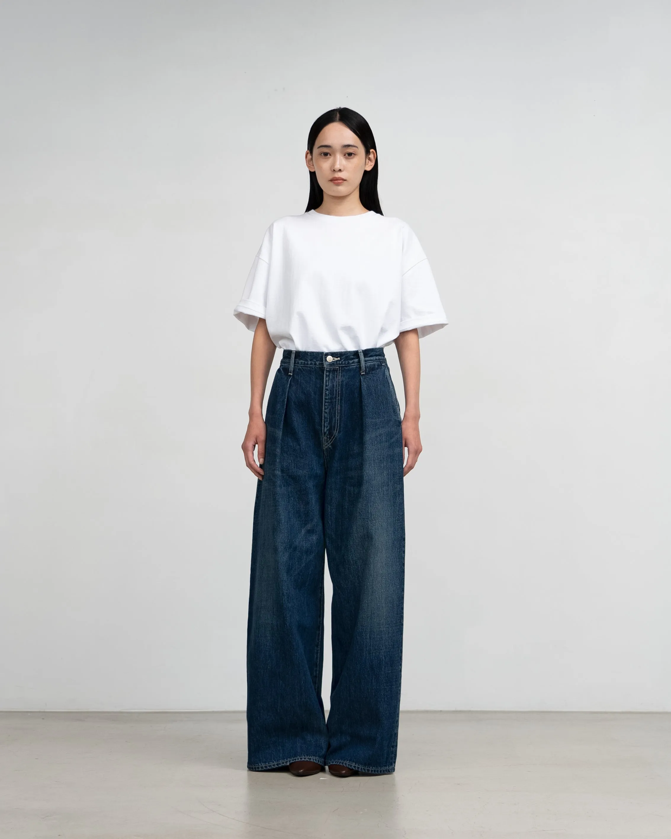 Selvage Denim Two Tuck Wide Pants -DARK FADE- sold by Graphpaper product image thumbnail 3