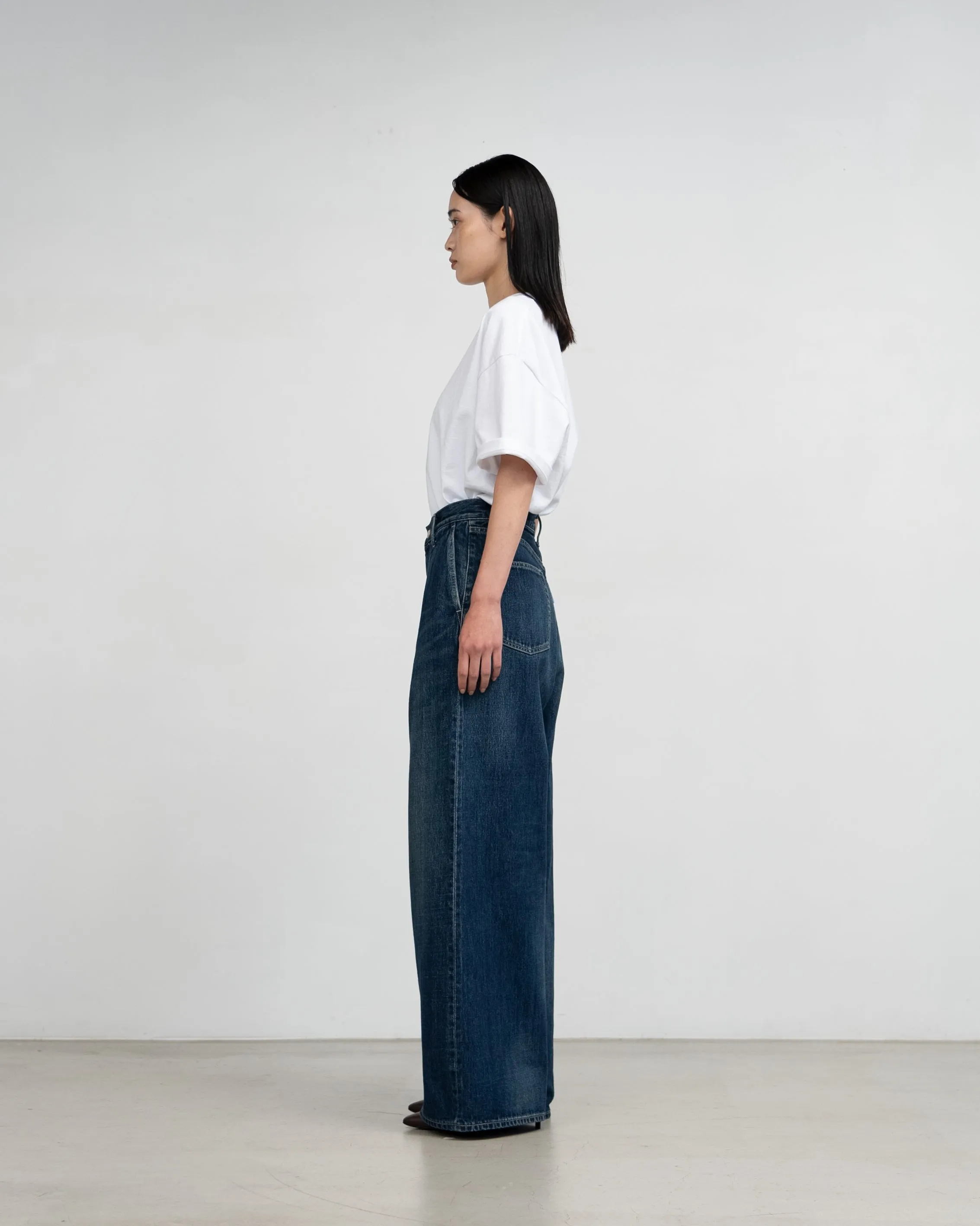Selvage Denim Two Tuck Wide Pants -DARK FADE- sold by Graphpaper product image thumbnail 4