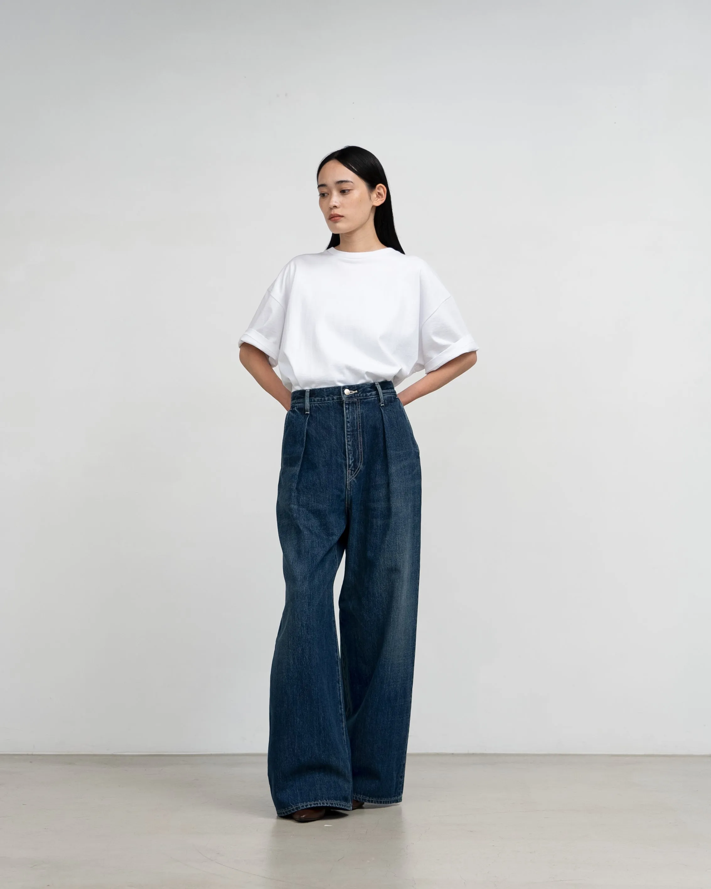 Selvage Denim Two Tuck Wide Pants -DARK FADE- sold by Graphpaper product image thumbnail 5