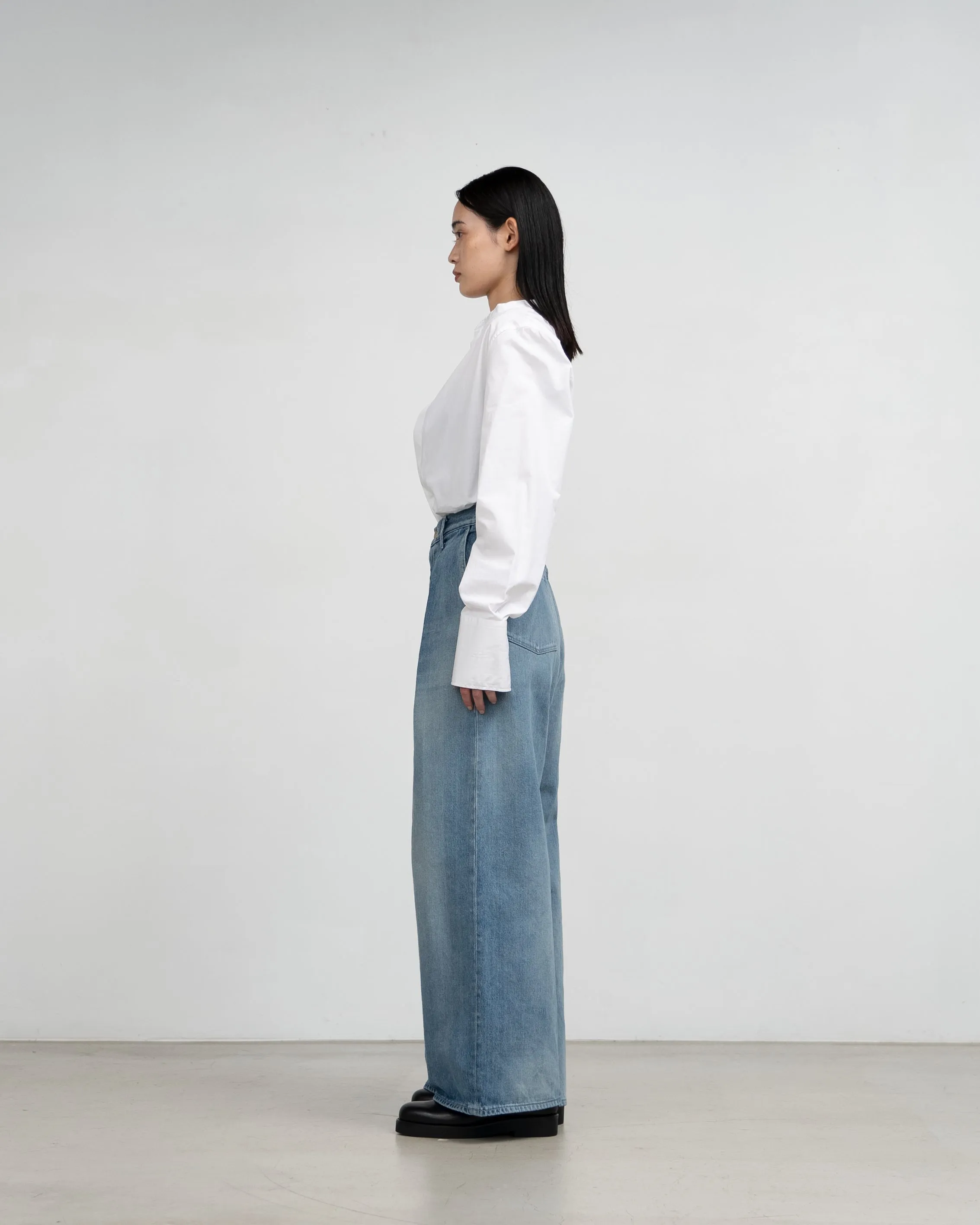 Selvage Denim Two Tuck Wide Pants-LIGHT FADE- sold by Graphpaper product image thumbnail 4