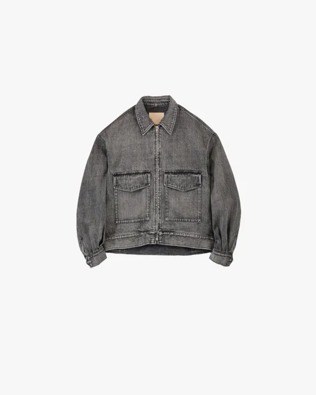 Selvage Denim Zip Jacket -LIGHT FADE- sold by Graphpaper