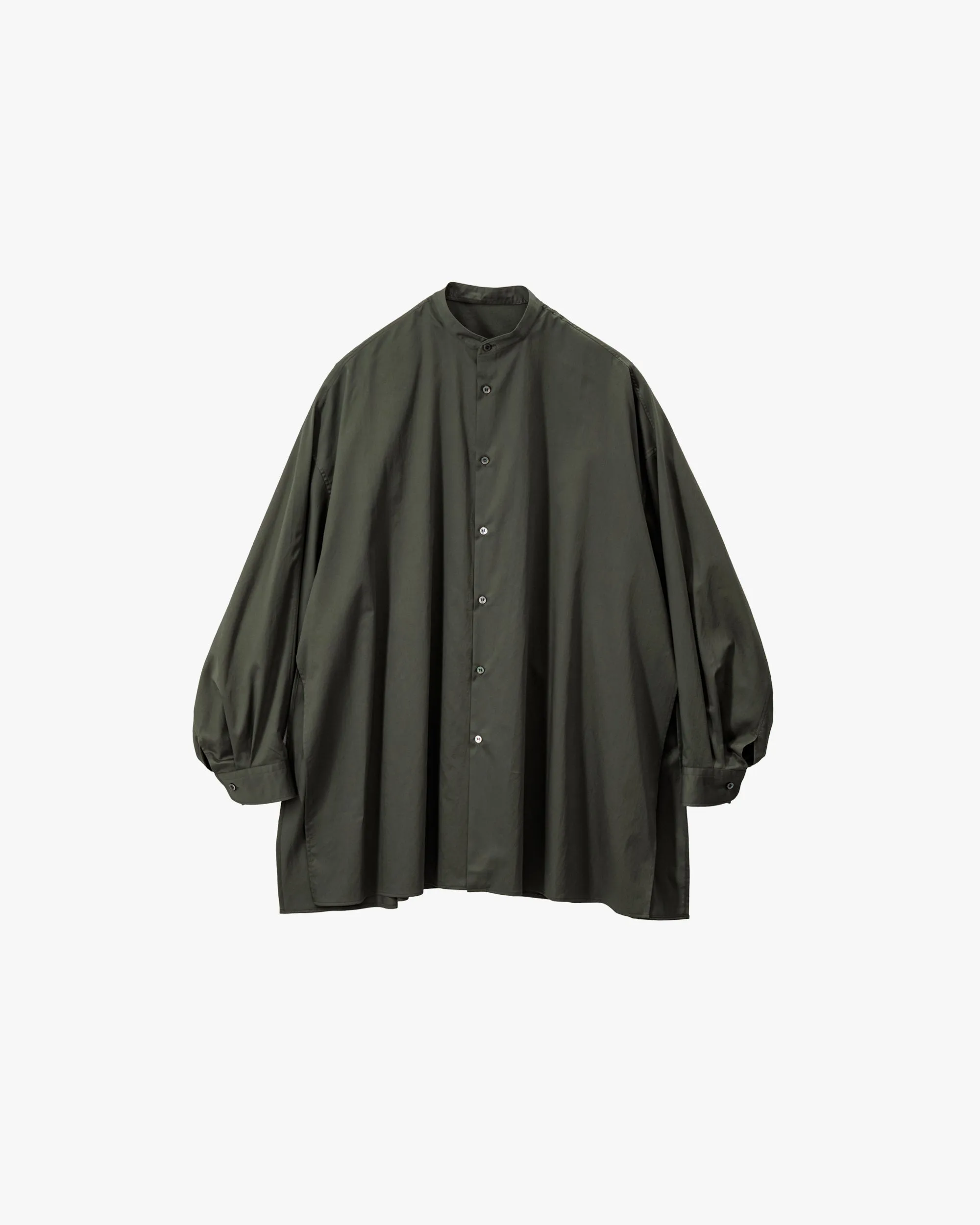 Silicon Poplin Deep Slit Band Collar Shirt sold by Graphpaper product image thumbnail 4