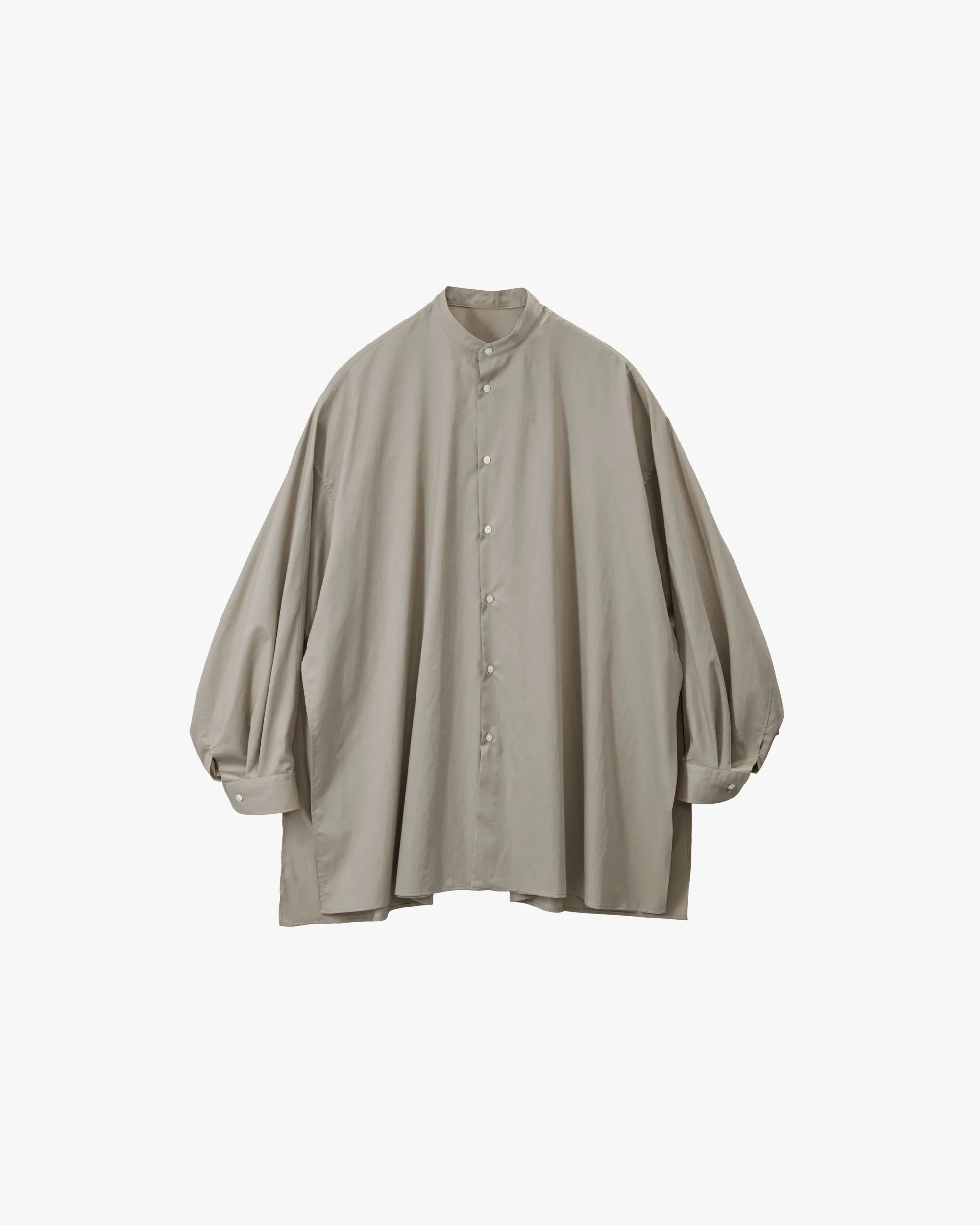 Silicon Poplin Deep Slit Band Collar Shirt sold by Graphpaper product image thumbnail 3