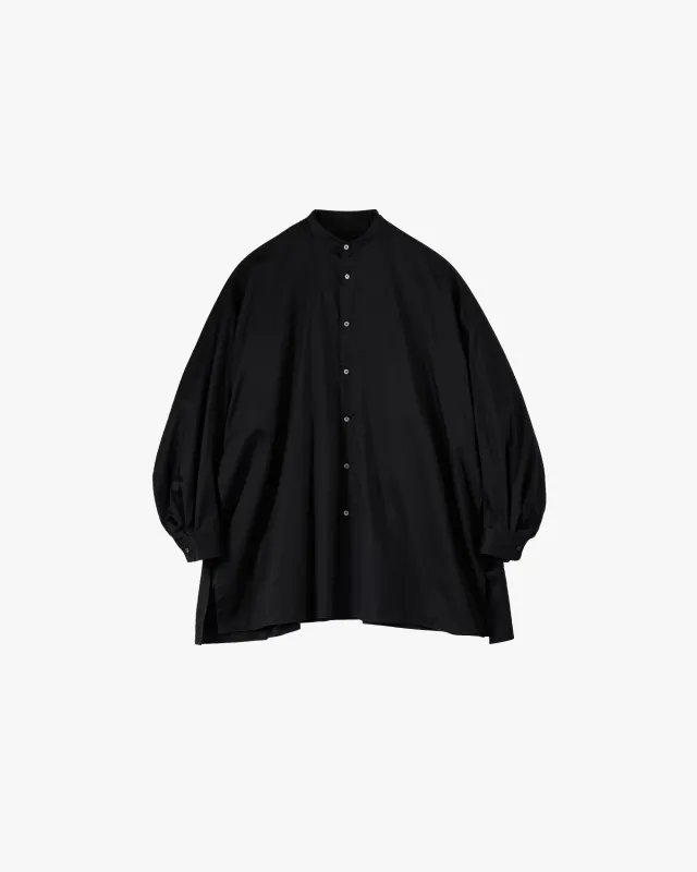 Silicon Poplin Deep Slit Band Collar Shirt sold by Graphpaper