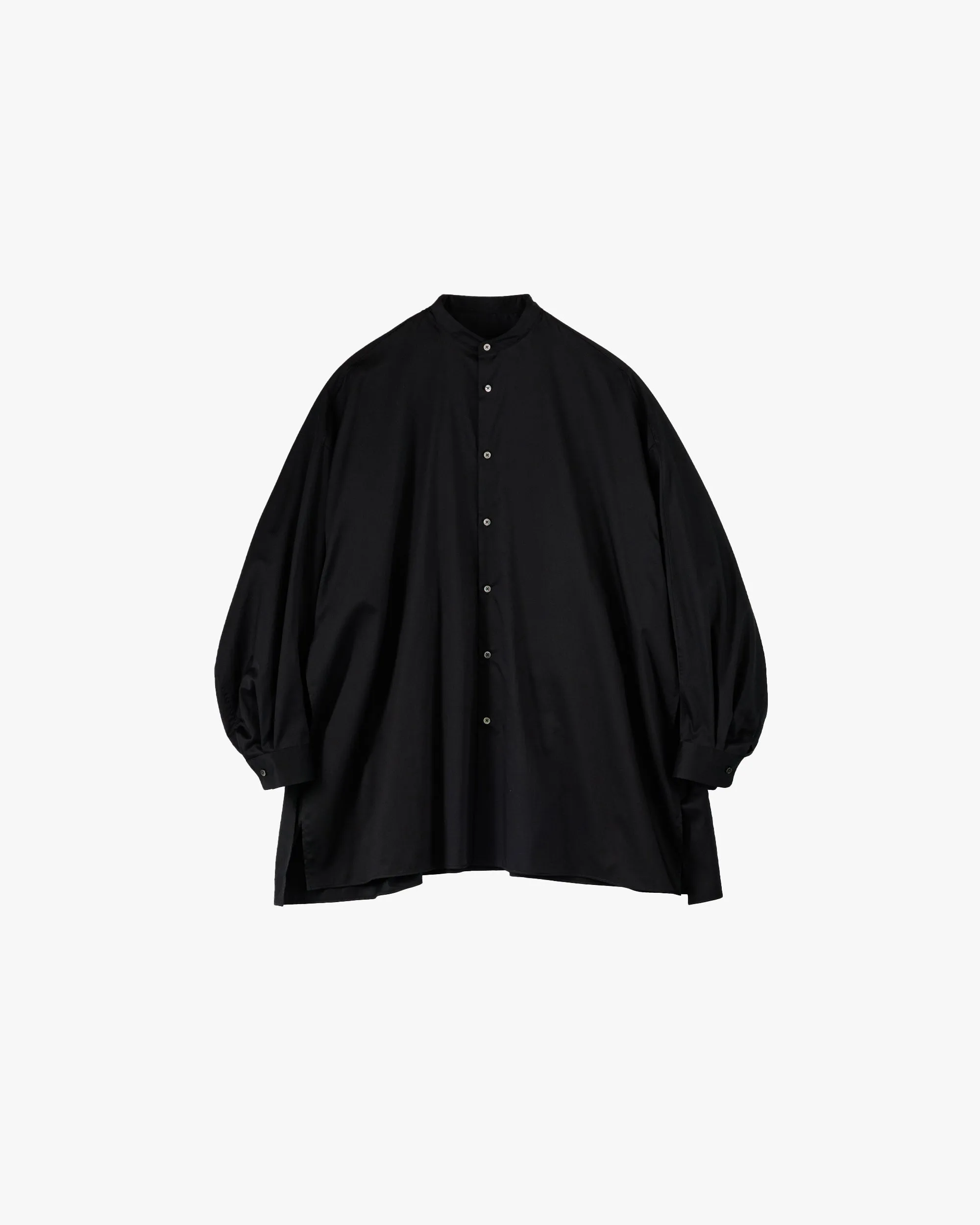 Silicon Poplin Deep Slit Band Collar Shirt sold by Graphpaper