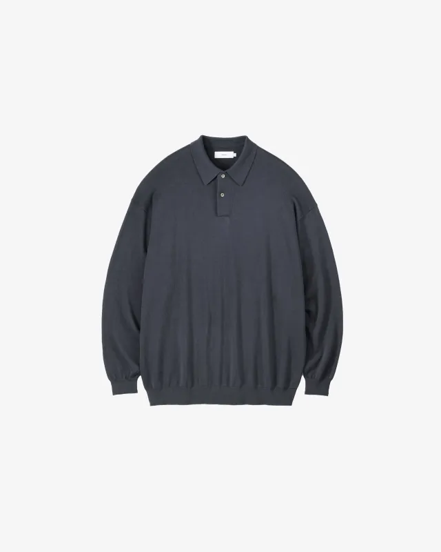 Suvin High Gauge Knit Oversized L/S Polo sold by Graphpaper