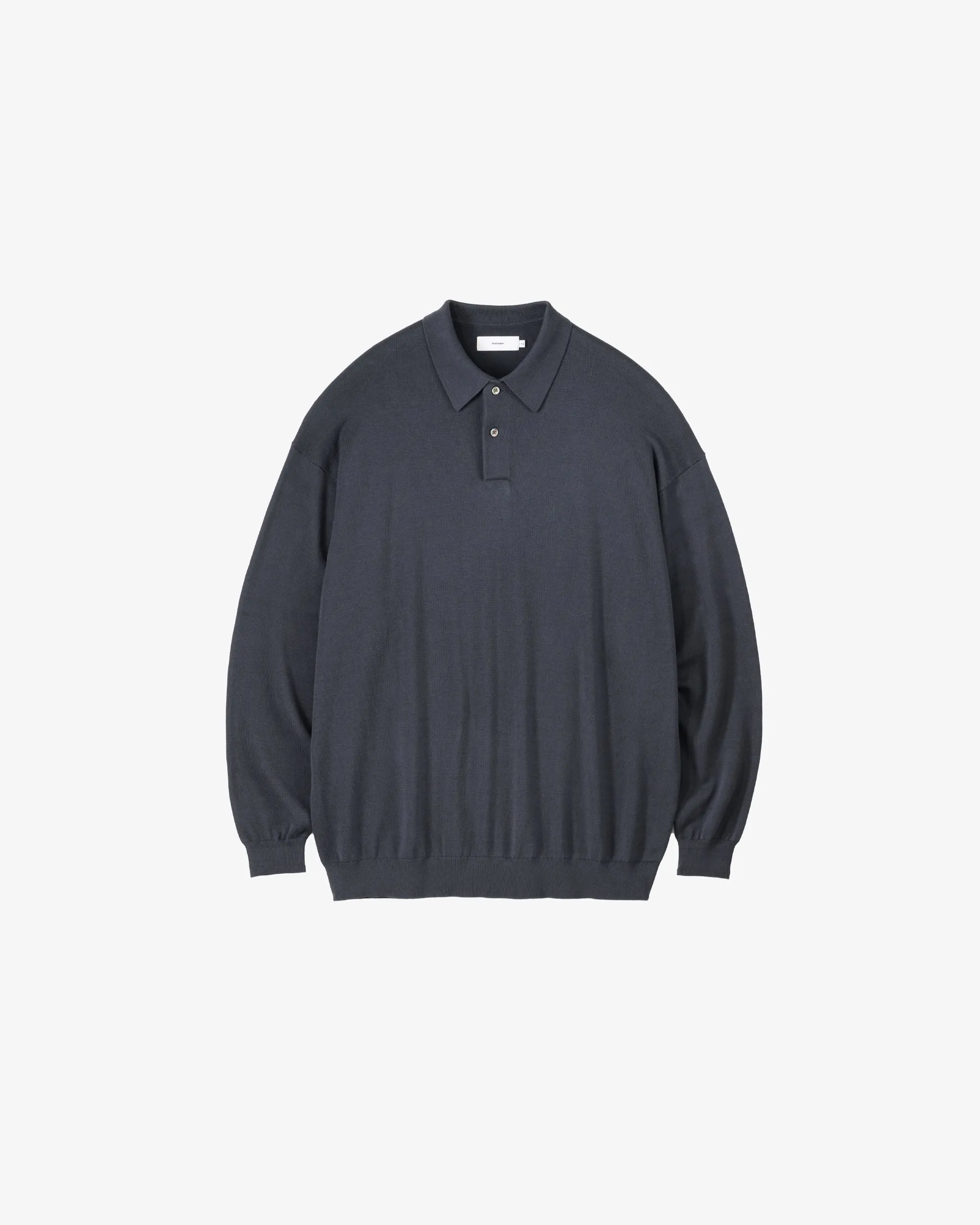 Suvin High Gauge Knit Oversized L/S Polo sold by Graphpaper