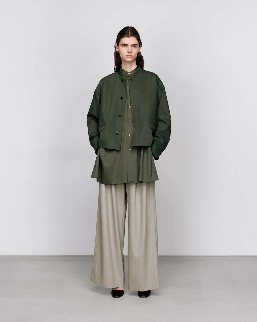 Techno Wool Nylon Two Tuck Wide Pants sold by Graphpaper product image thumbnail 5