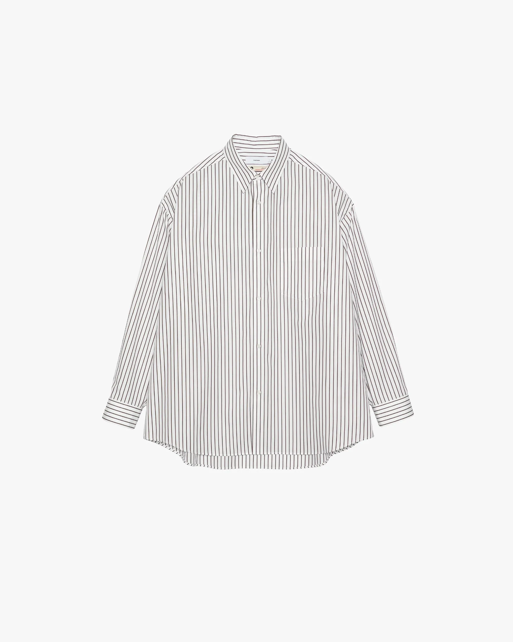 SIDOGRAS Stripe L/S Oversized Regular Collar Shirt sold by Graphpaper product image thumbnail 2