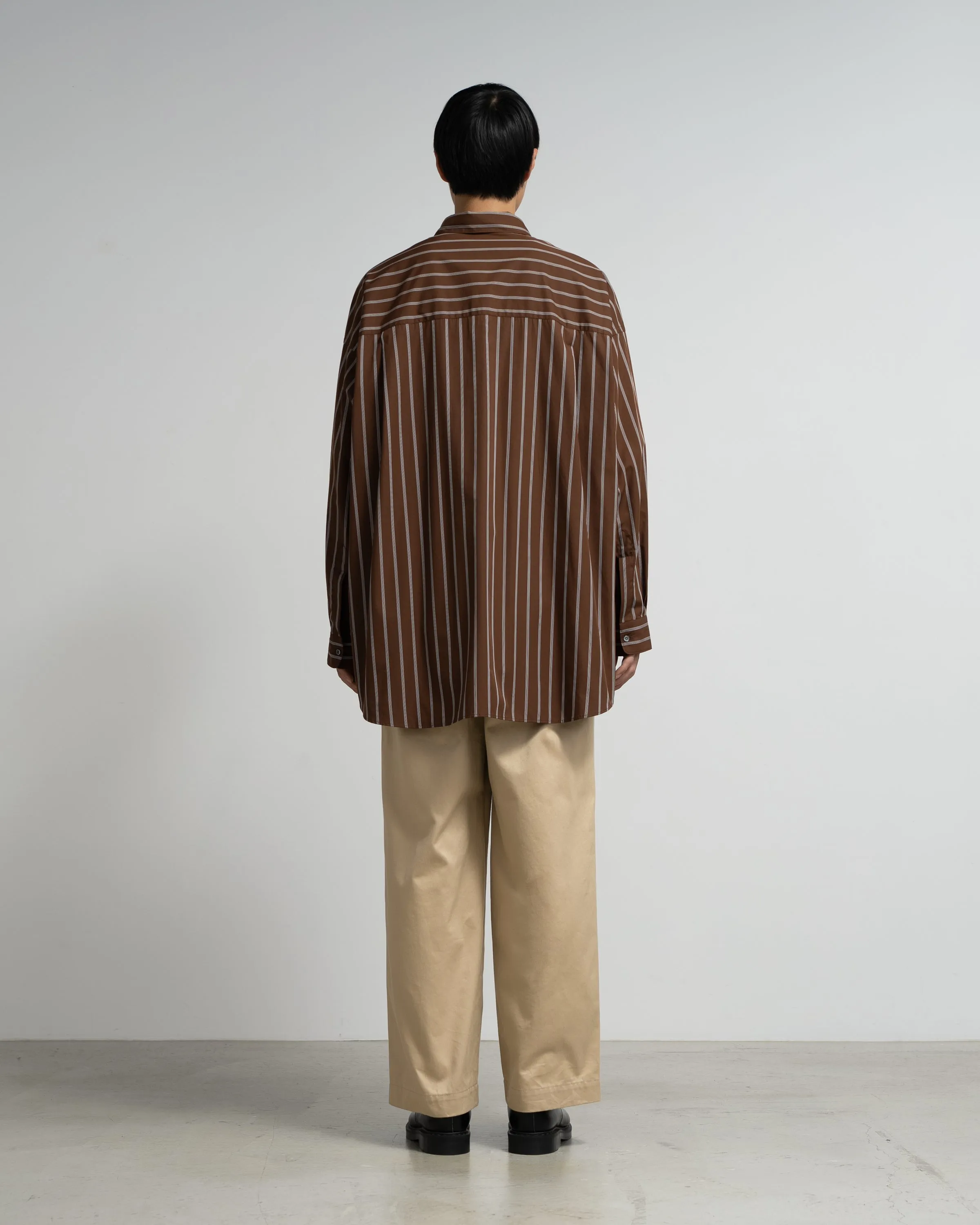 SIDOGRAS Stripe L/S Oversized Regular Collar Shirt sold by Graphpaper product image thumbnail 5