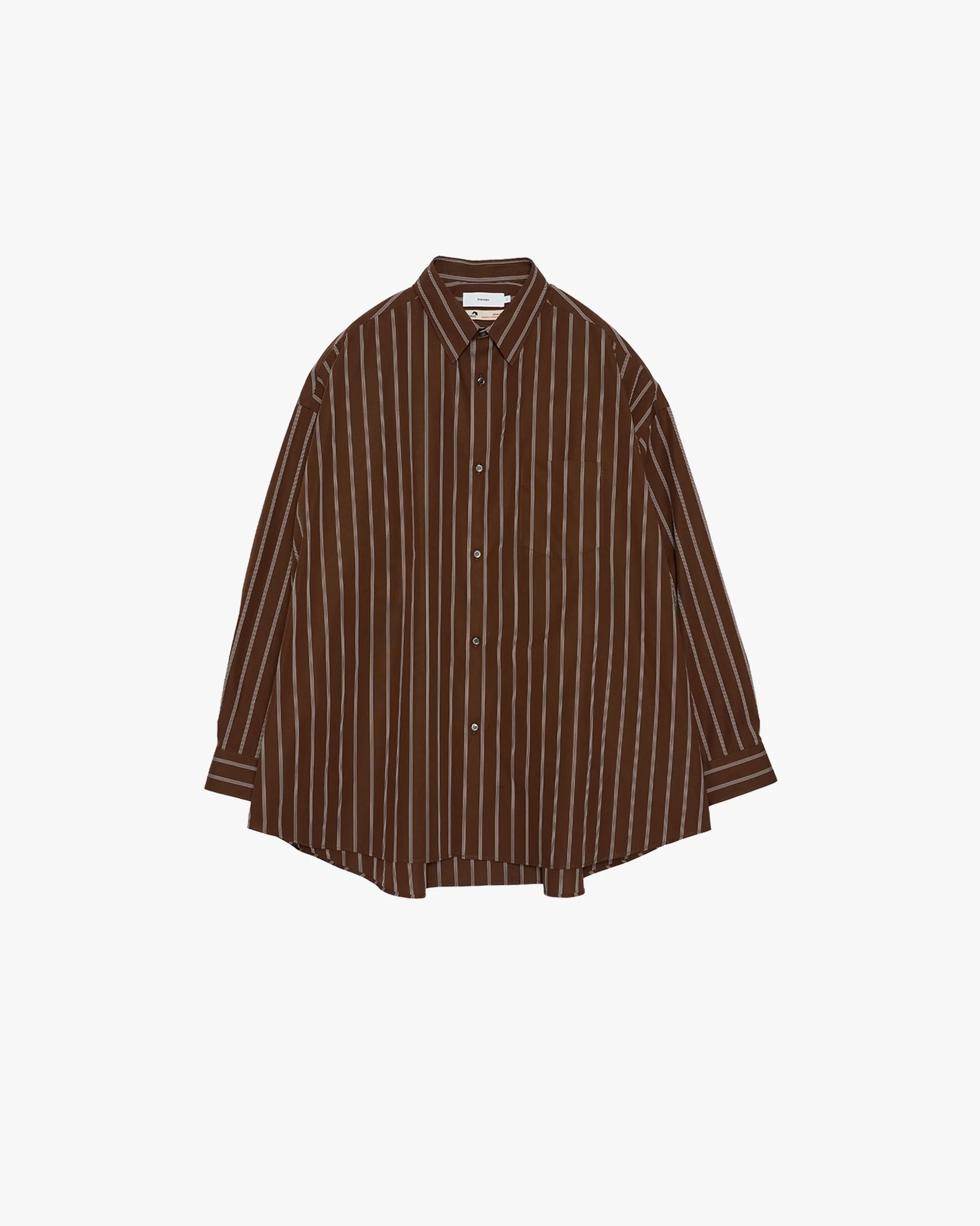 SIDOGRAS Stripe L/S Oversized Regular Collar Shirt sold by Graphpaper