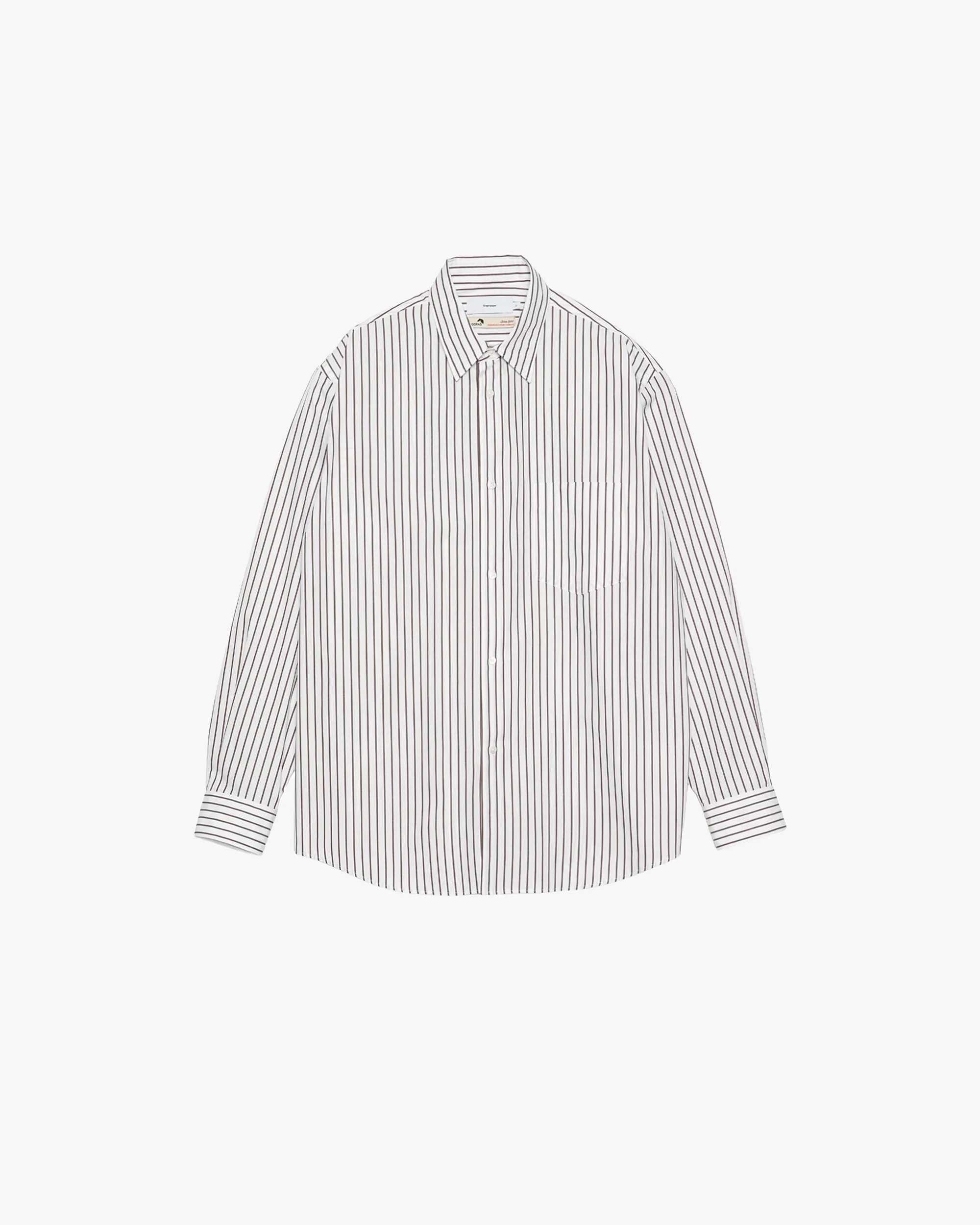 SIDOGRAS Stripe Regular Collar Shirt sold by Graphpaper