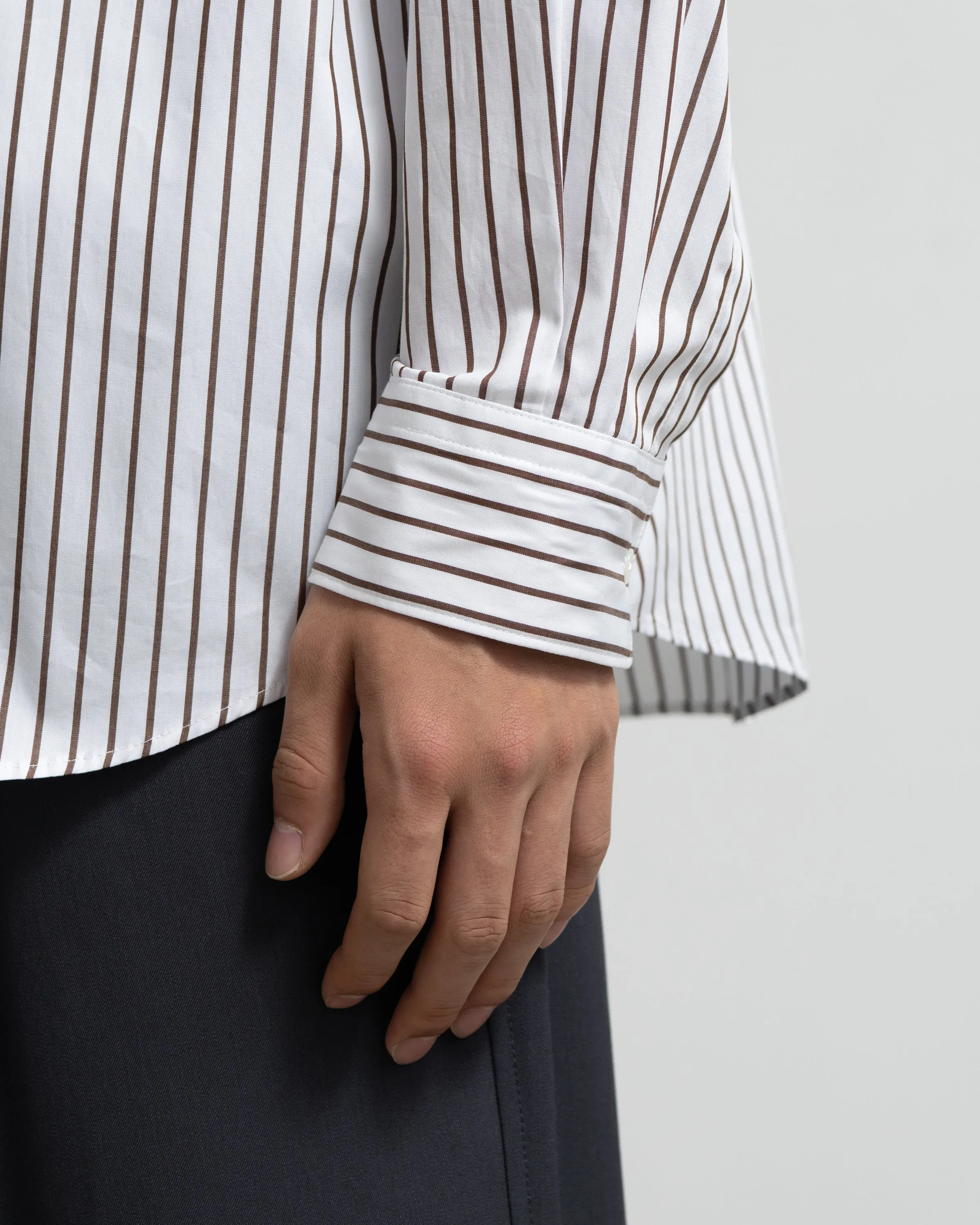 SIDOGRAS Stripe Regular Collar Shirt sold by Graphpaper product image thumbnail 4