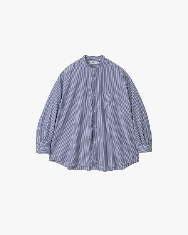 Broad Stripe L/S Oversized Band Collar Shirt sold by Graphpaper