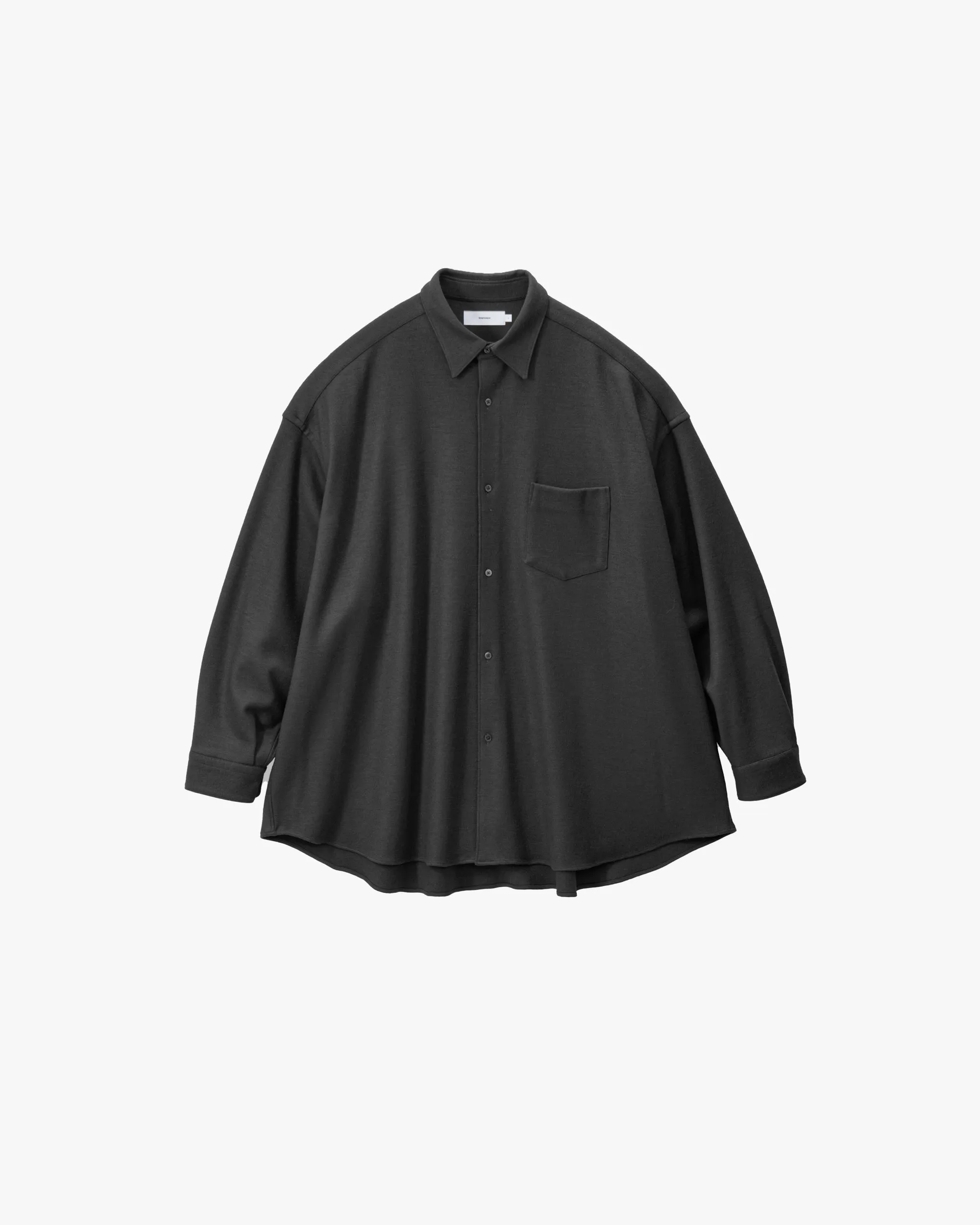 Wool Smooth Flannel Oversized Regular Collar Shirt sold by Graphpaper product image thumbnail 2