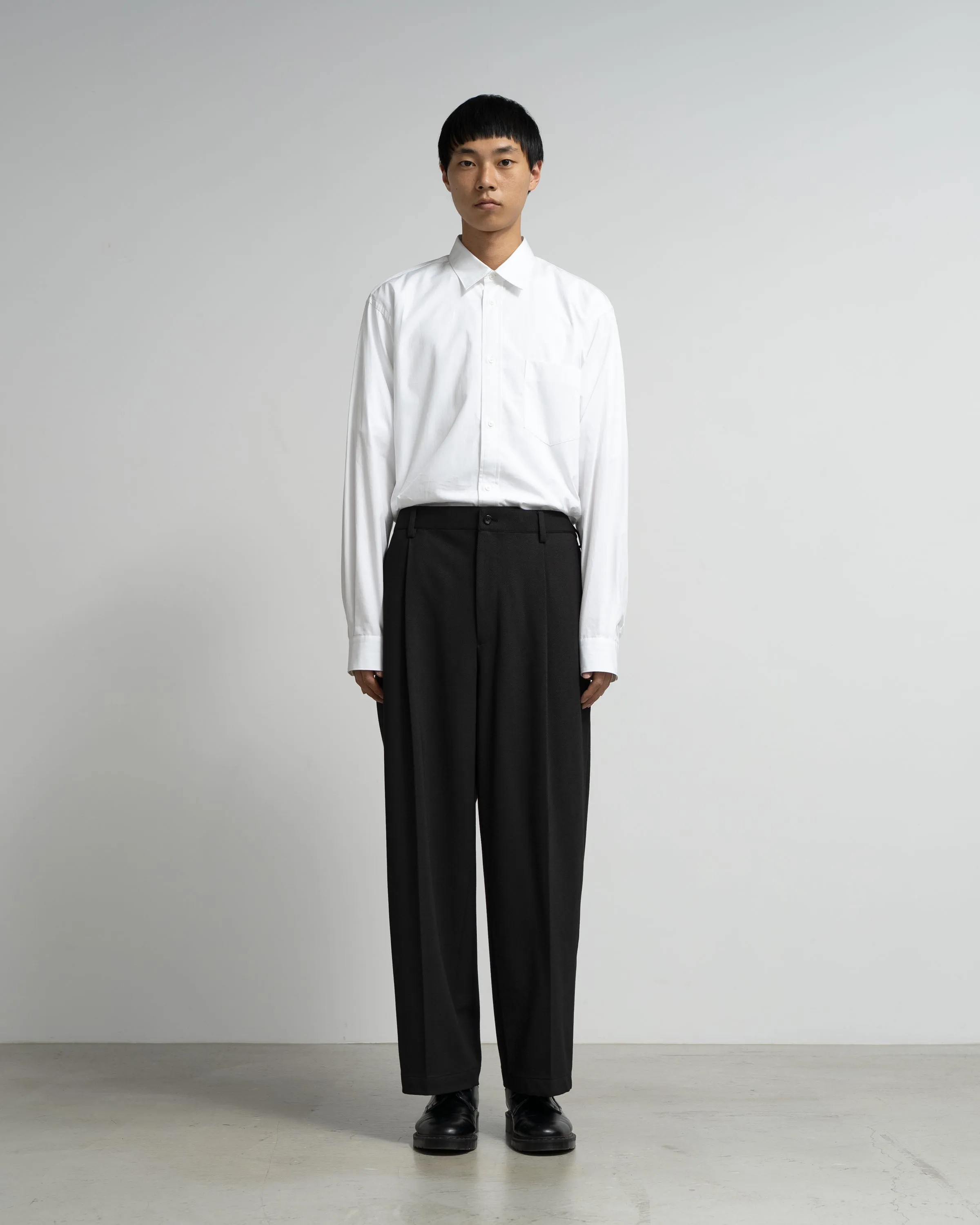 SIDOGRAS Melange Ponte Wide Slacks sold by Graphpaper product image thumbnail 3