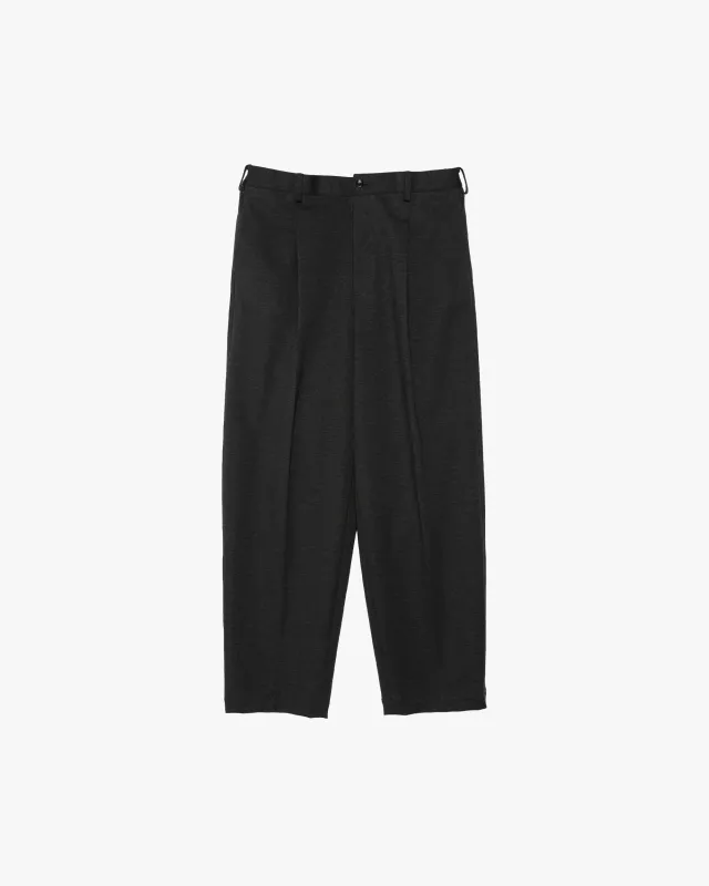 SIDOGRAS Melange Ponte Wide Tapered Slacks sold by Graphpaper