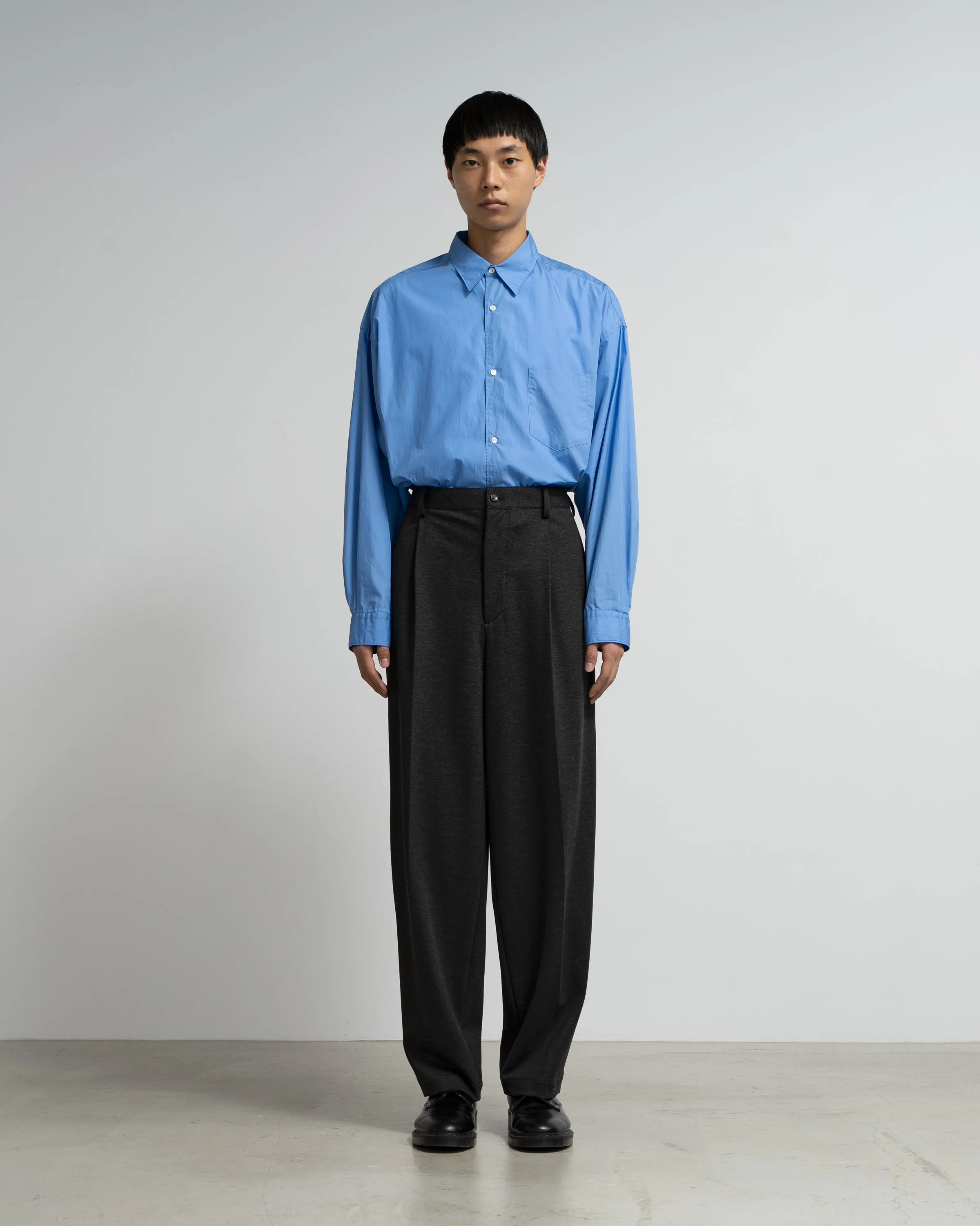 SIDOGRAS Melange Ponte Wide Tapered Slacks sold by Graphpaper product image thumbnail 3