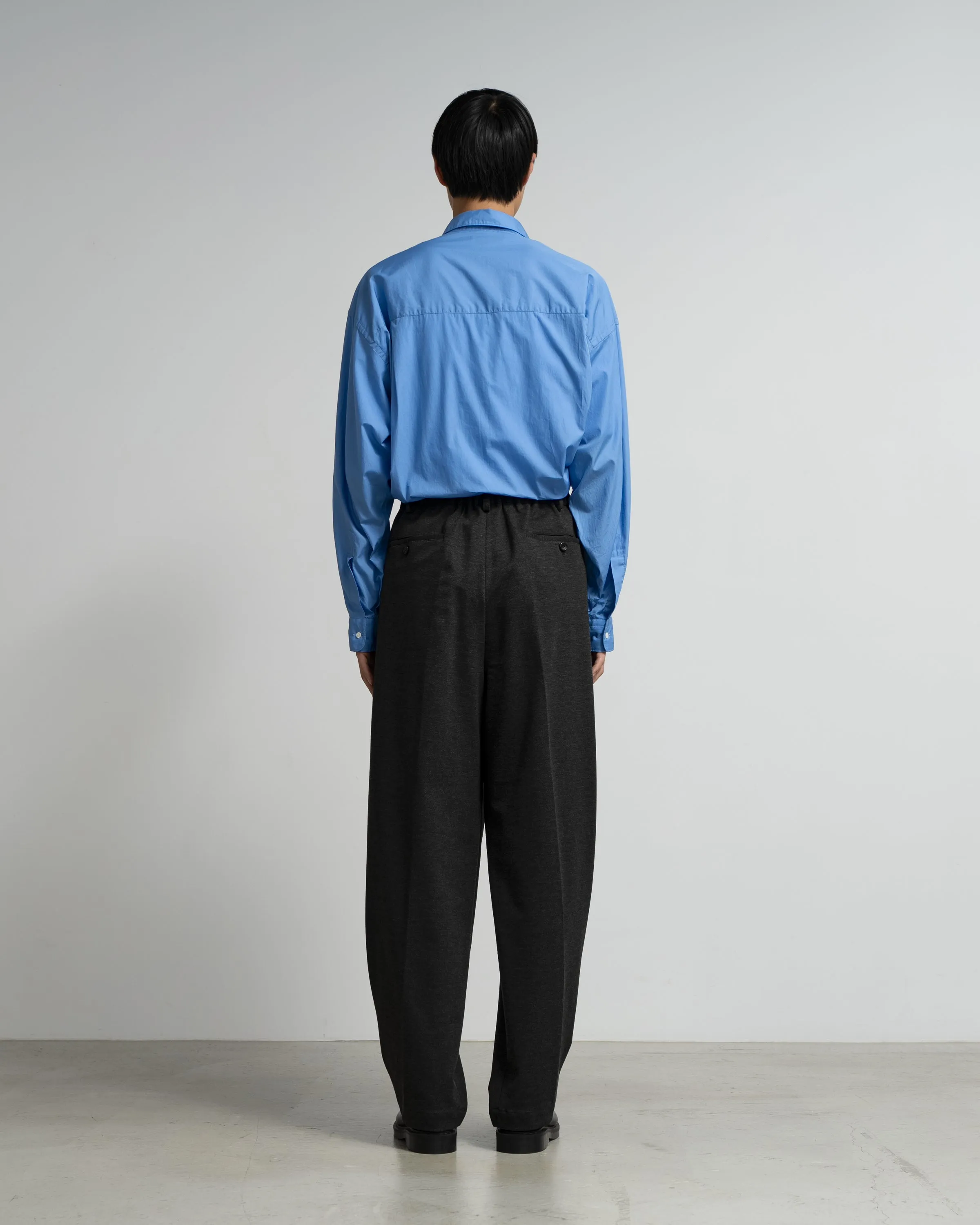 SIDOGRAS Melange Ponte Wide Tapered Slacks sold by Graphpaper product image thumbnail 5